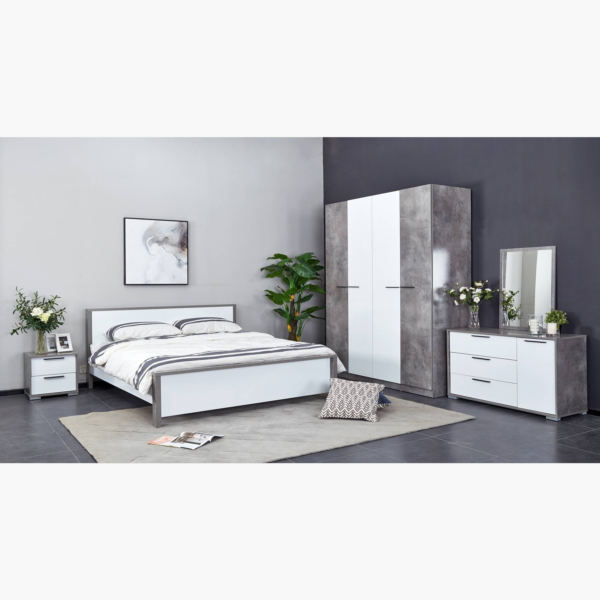خزانة ملابس 4 أبواب مع 8 أرفف - الأردن من موڤو-hbxfurniture-wardrobes-image-8
