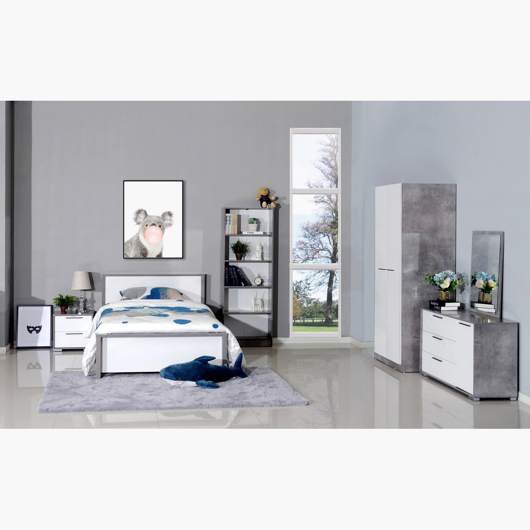 مرآة دون طاولة تزيين - الأردن من موڤو -hbxfurniture-bedroom-dressersandmirrors-image-5
