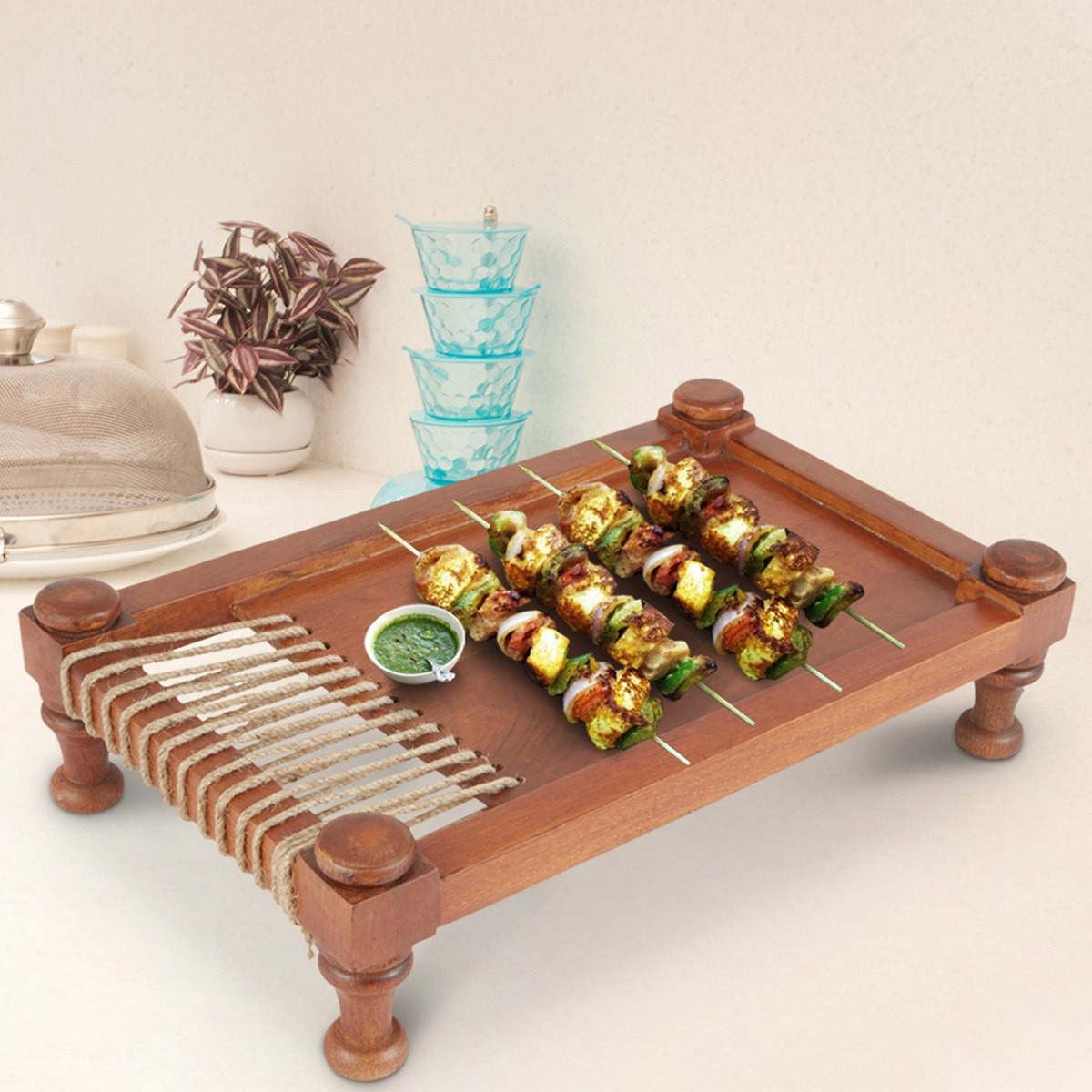 صحن بتصميم هندي من إندي فايب-hbxdecorandfurnishings-tabletop-serveware-image-1