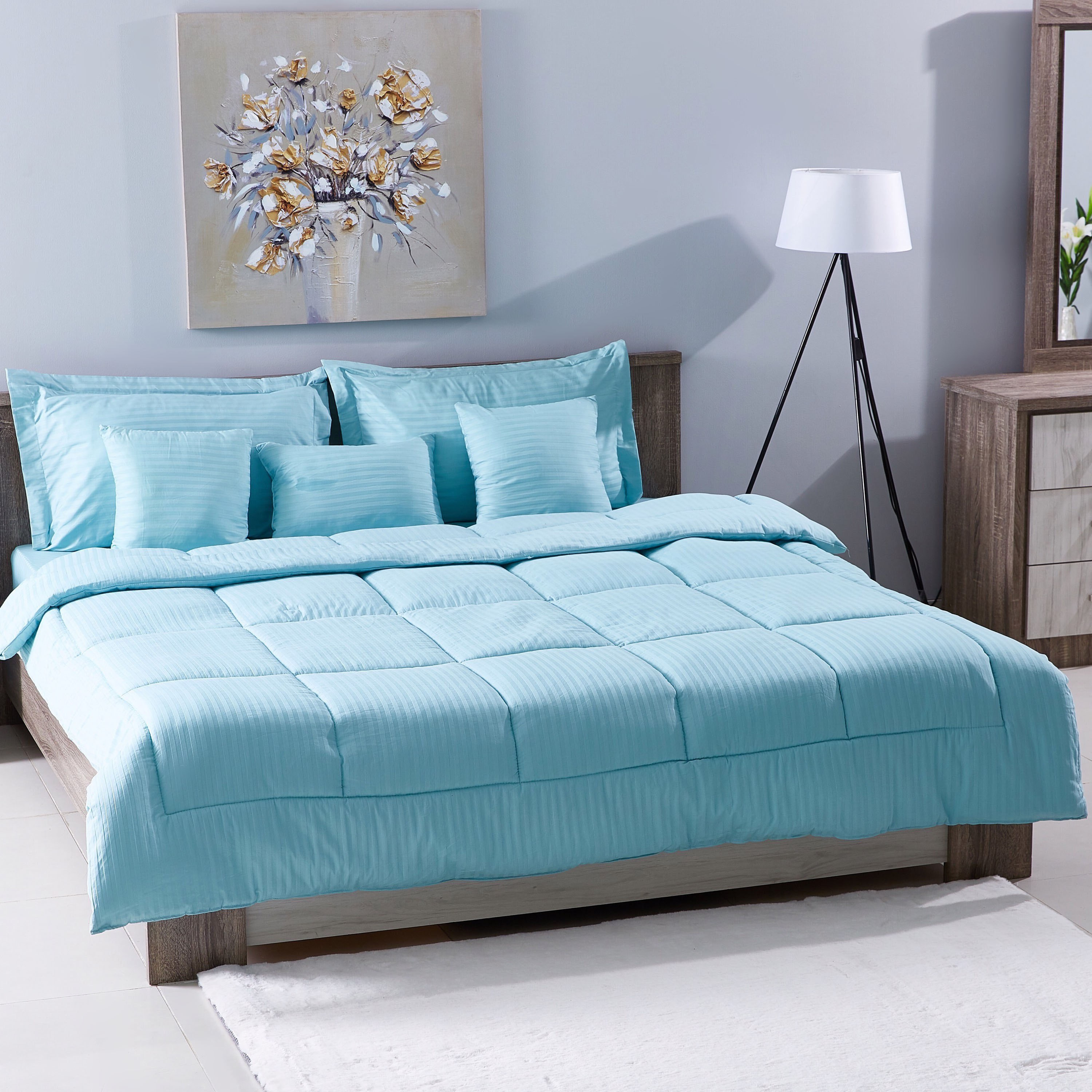 طقم مفروشات سرير حجم كينج 7 قطع من هاملتون - 220x240 سم-hbxhomeware-hbxbedroom-image-1