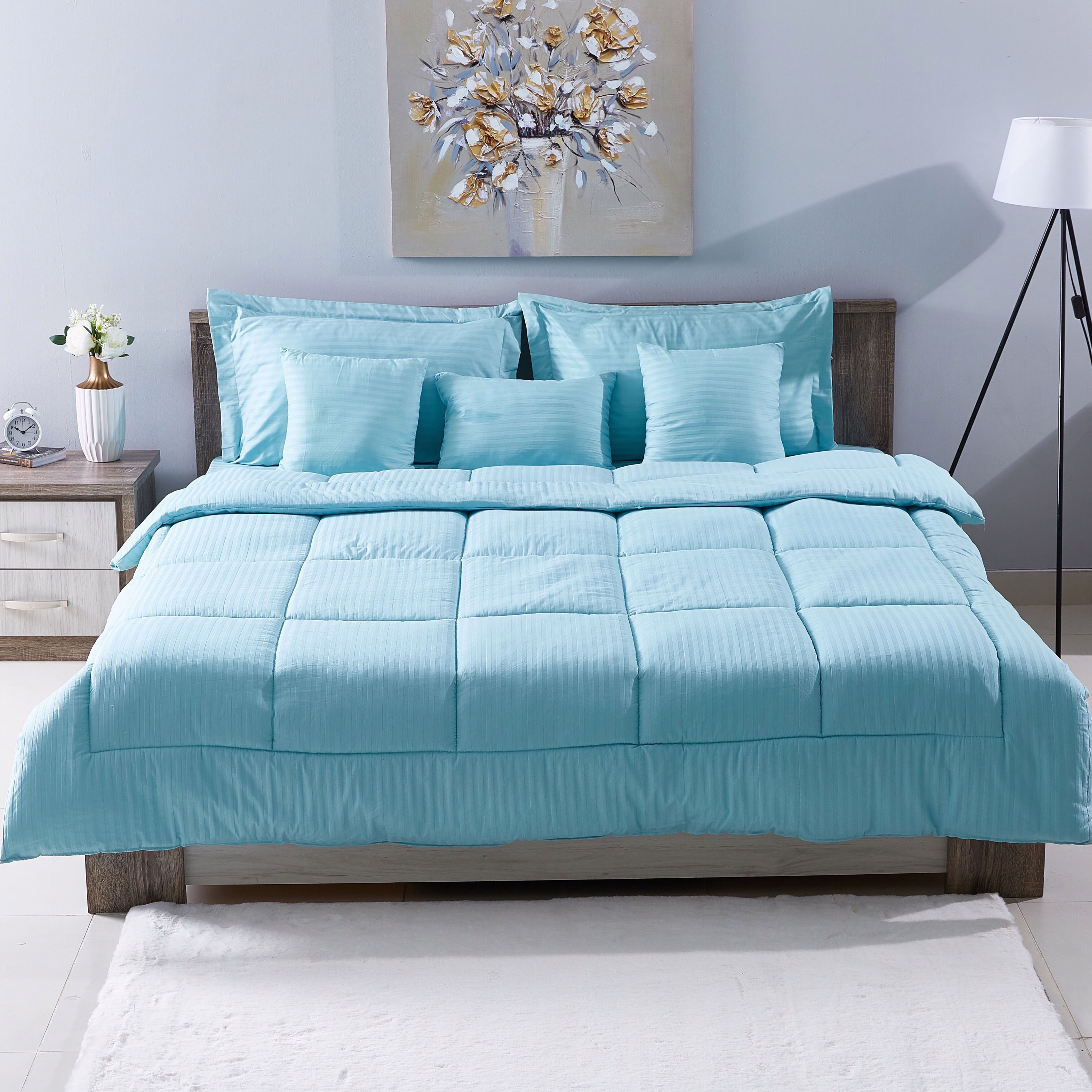 طقم مفروشات سرير حجم كينج 7 قطع من هاملتون - 220x240 سم-hbxhomeware-hbxbedroom-image-2