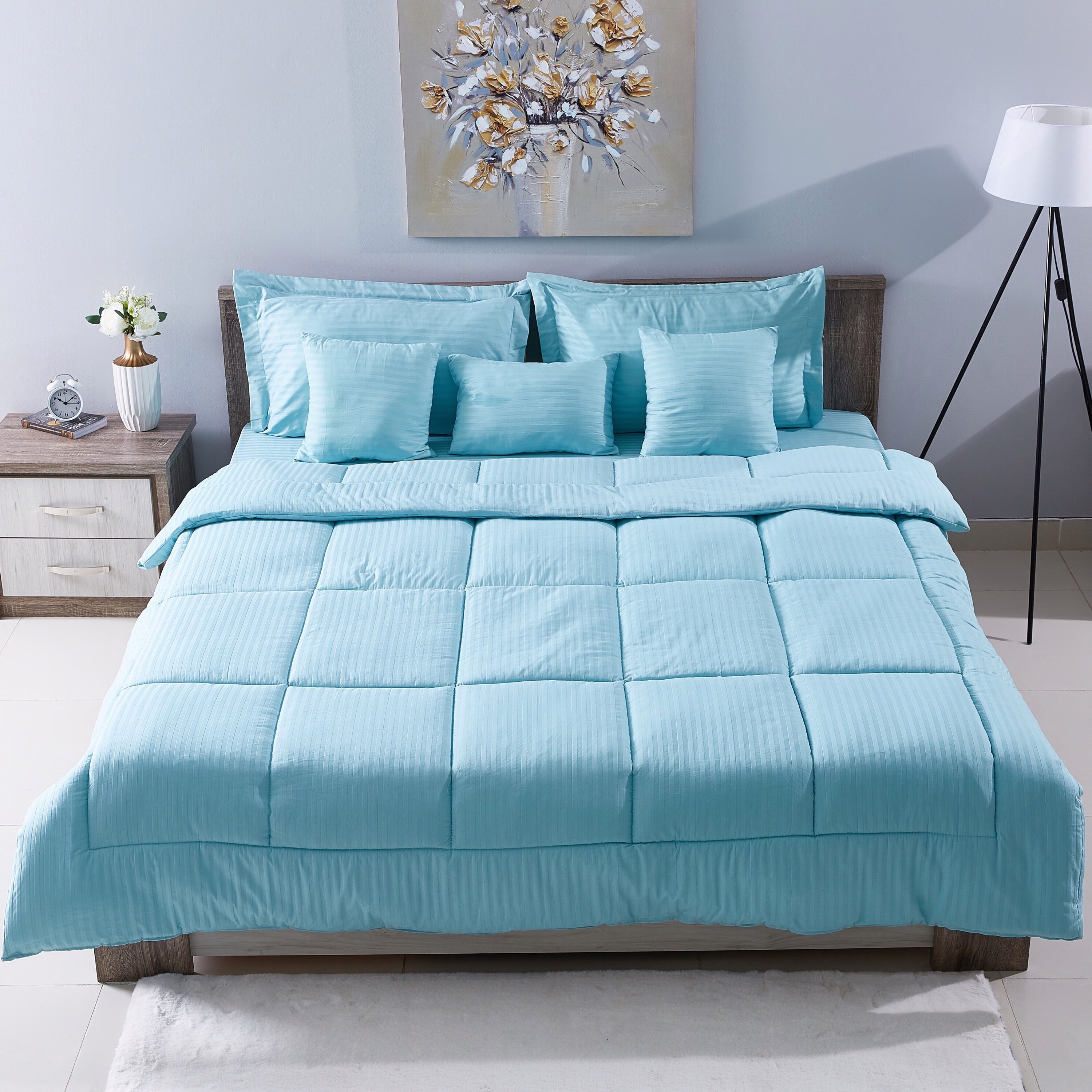 طقم مفروشات سرير حجم كينج 7 قطع من هاملتون - 220x240 سم-hbxhomeware-hbxbedroom-image-3