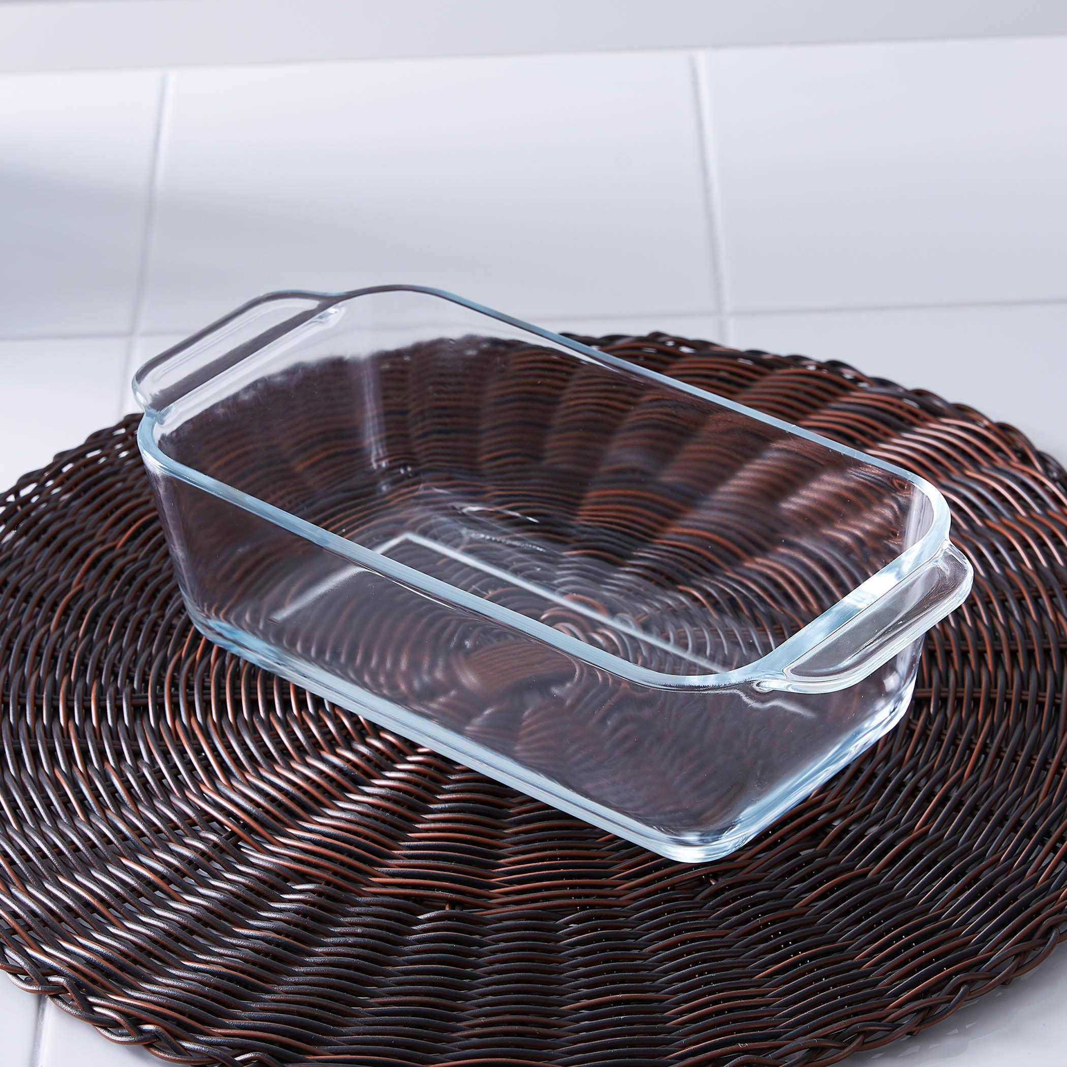 صحن خبز زجاج مستطيل - 1.5 لتر-hbxkitchen-bakeware-image-1