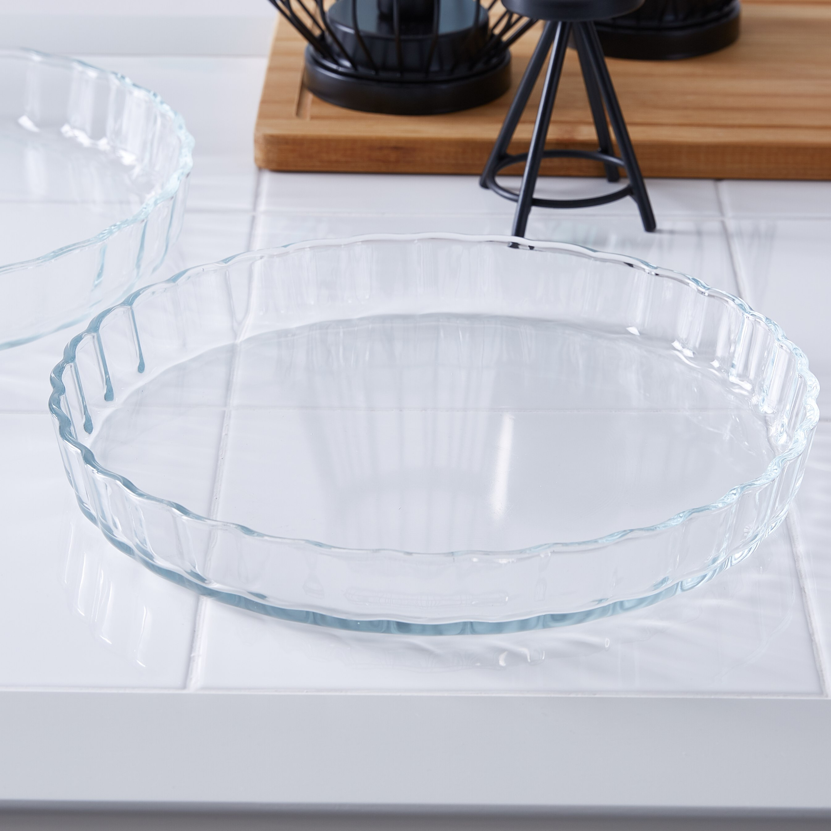 صحن فرن زجاج مستدير - 2 لتر-hbxkitchen-bakeware-image-2
