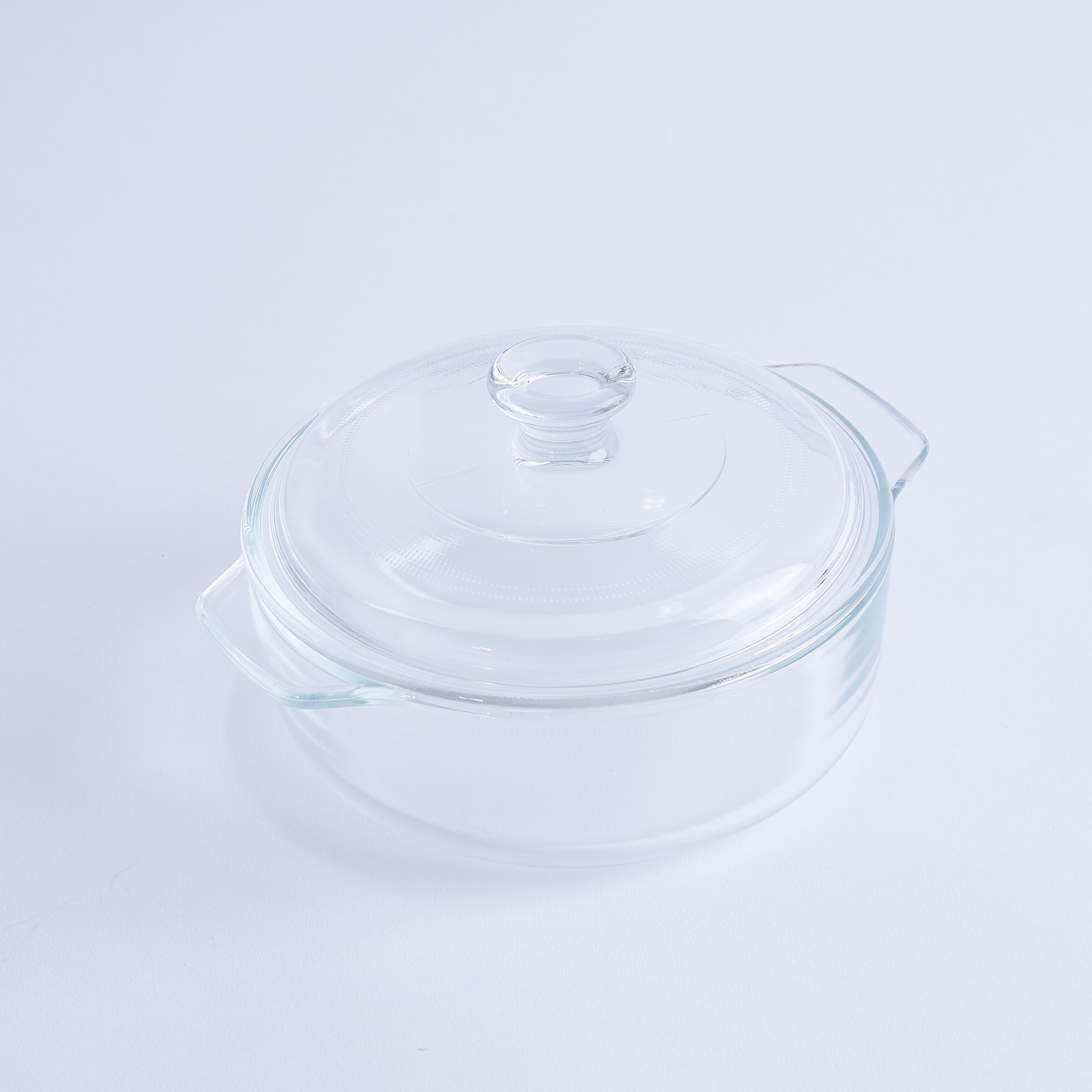 كسرولة زجاج مستديرة بغطاء - 1 لتر-hbxkitchen-bakeware-image-5