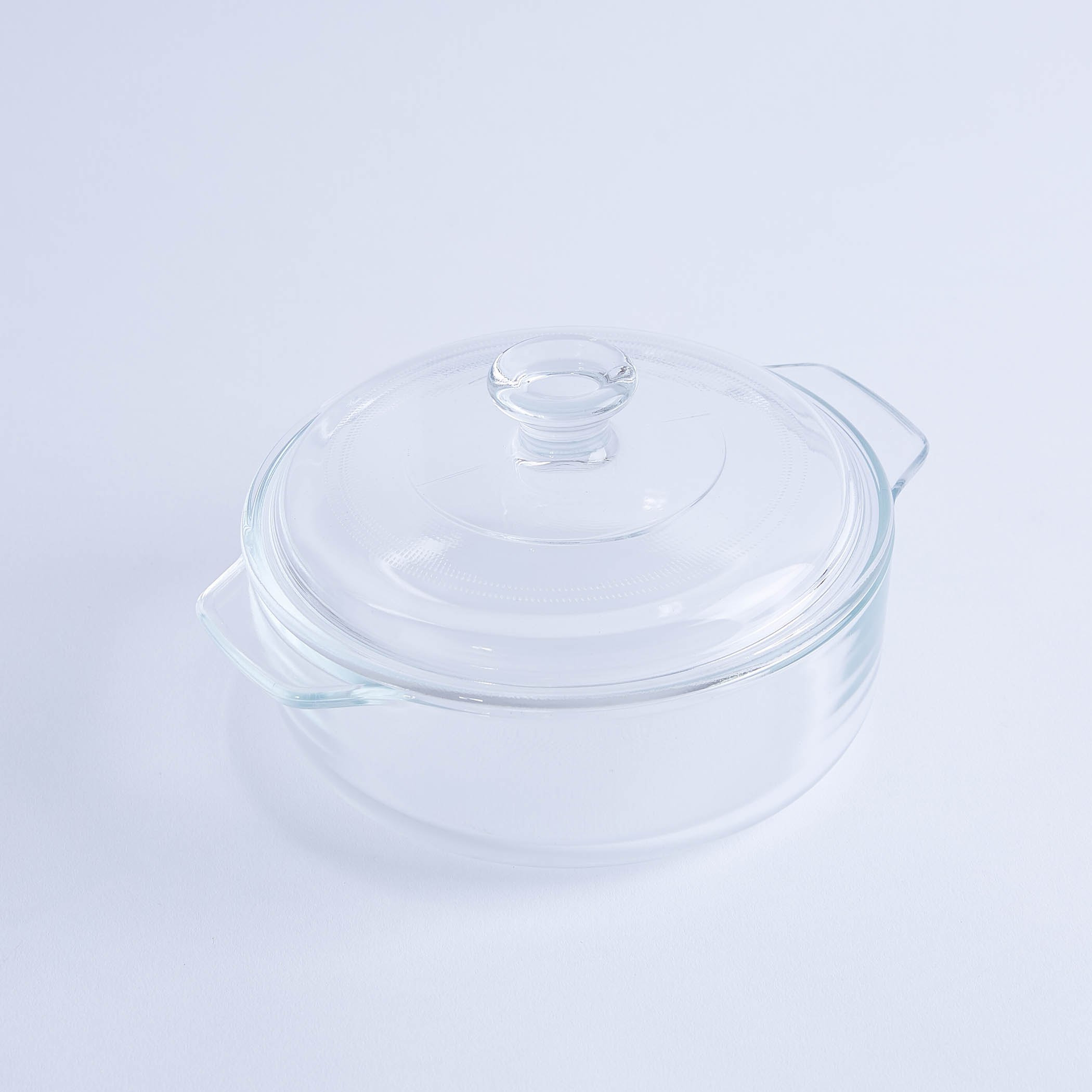 كسرولة زجاج مستديرة بغطاء - 2 لتر-hbxkitchen-bakeware-image-5
