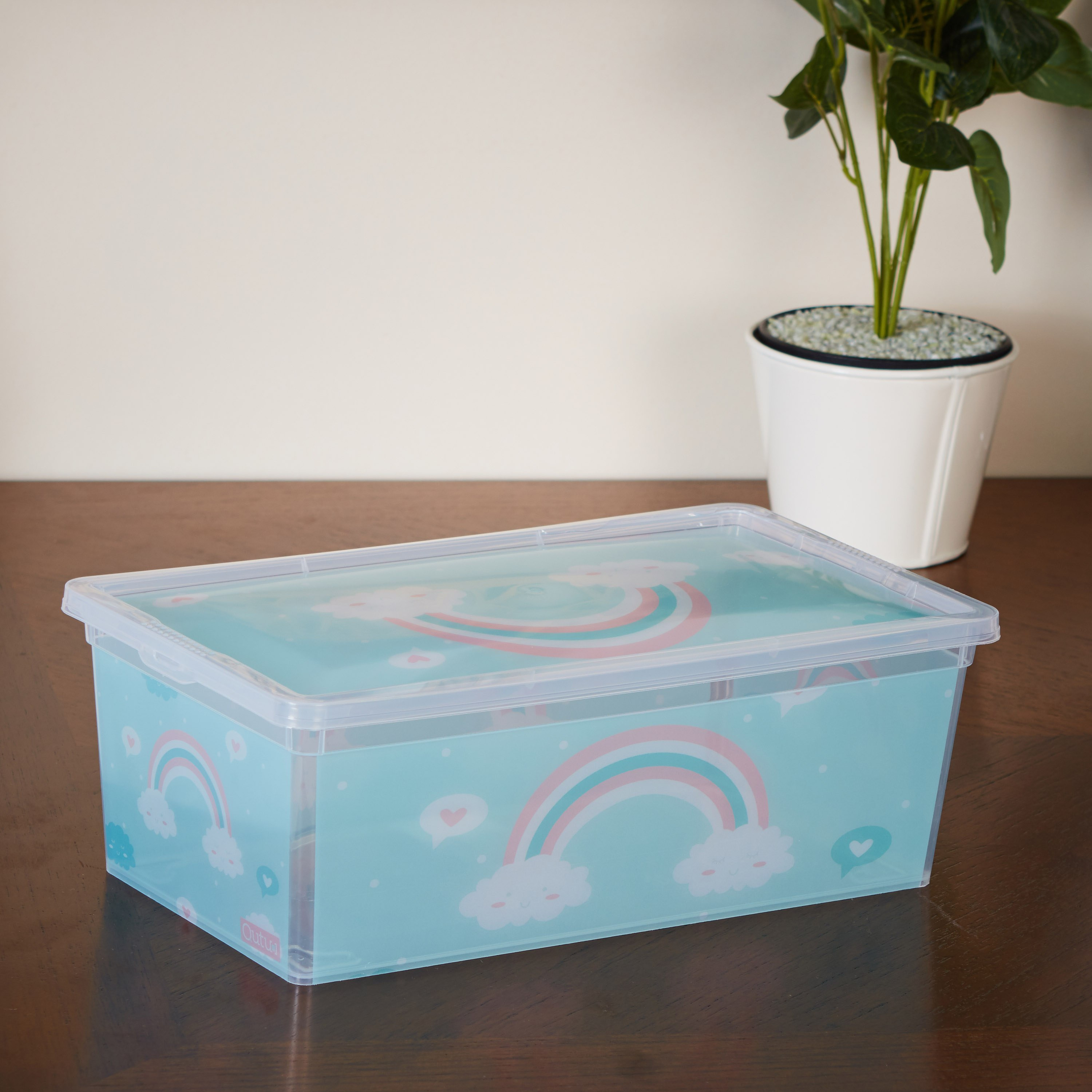 Rainbow Printed Storage Box - 5 L-hbxbedroom-bedroomaccessories-bedroomstorage-image-1