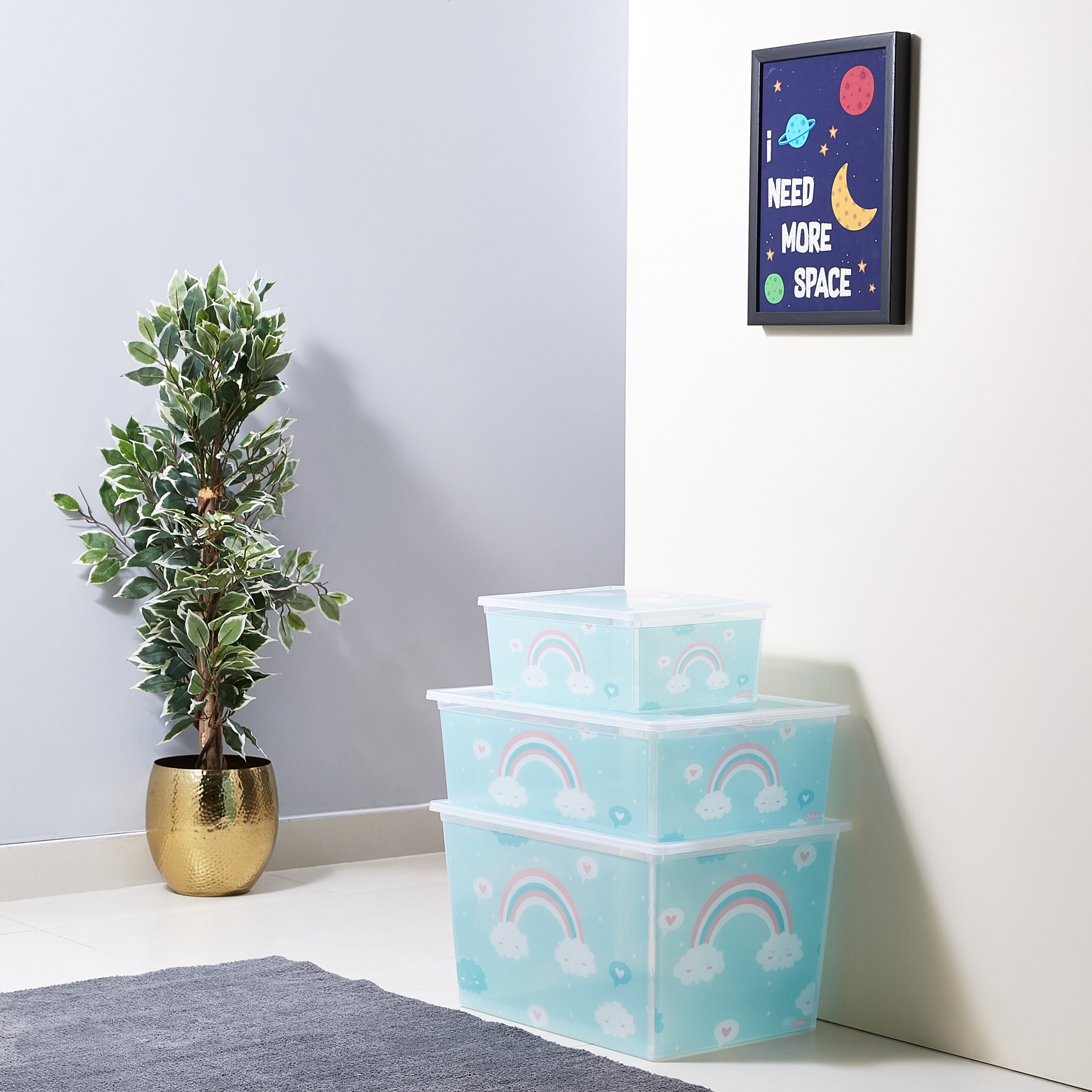 Rainbow Printed Storage Box - 10 L-hbxbedroom-bedroomaccessories-bedroomstorage-image-3