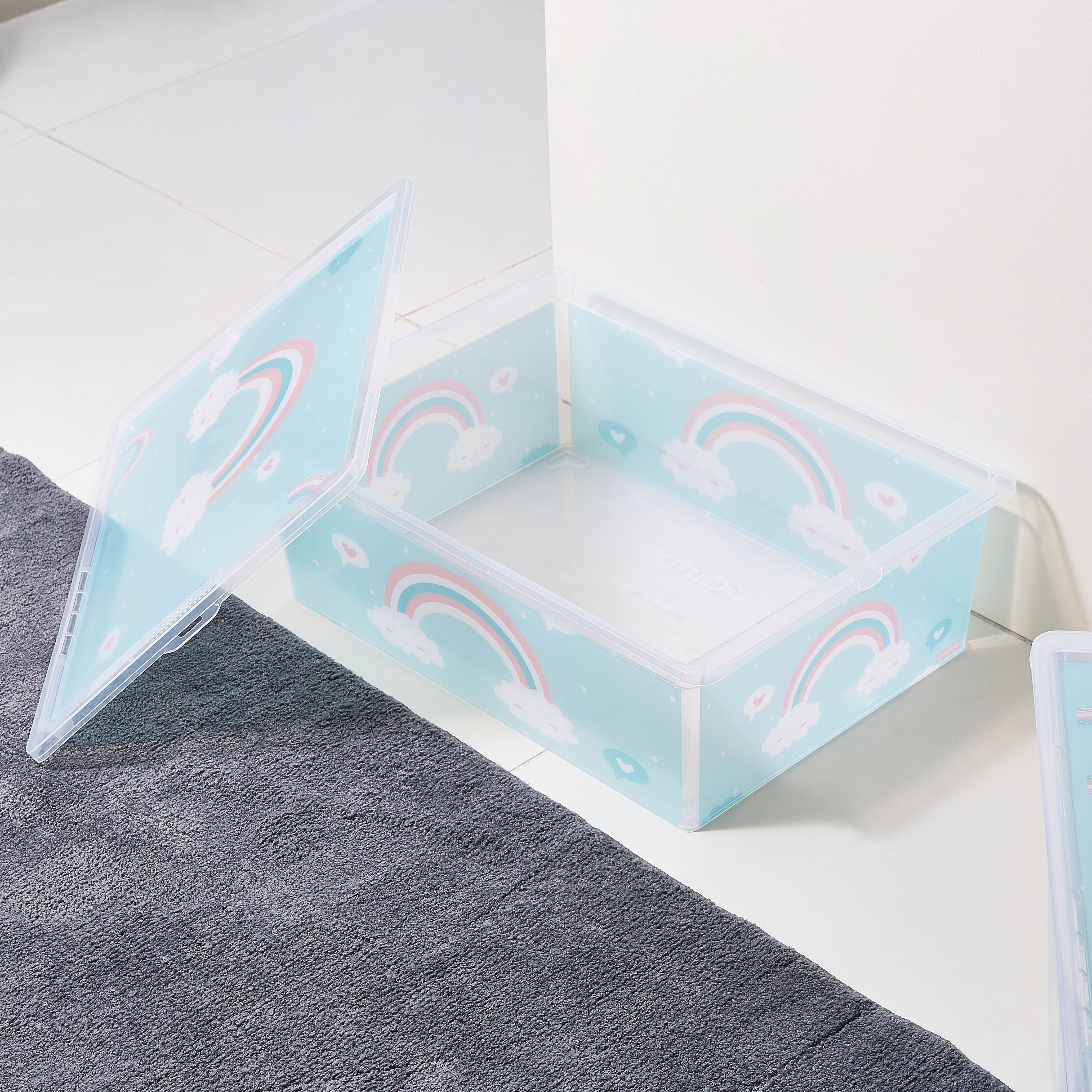 صندوق تخزين بطبعات قوس قزح - 25 لتر-hbxbedroom-bedroomaccessories-bedroomstorage-image-2