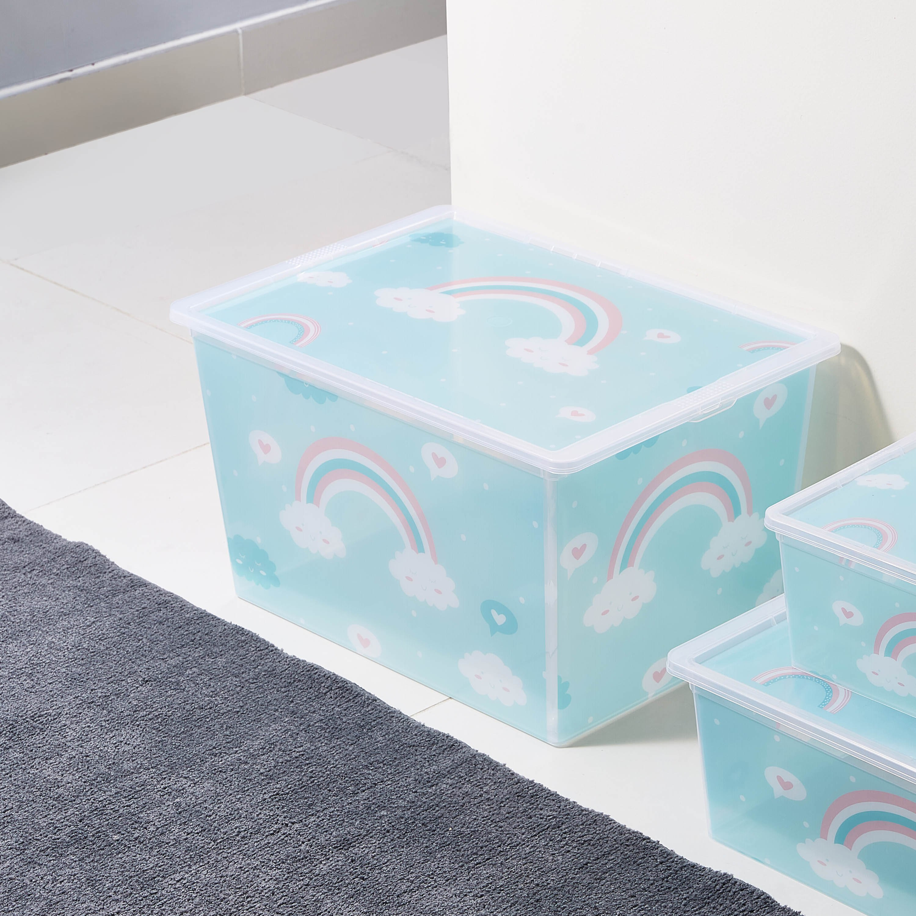 Rainbow Printed Storage Box - 50 L-hbxbedroom-bedroomaccessories-bedroomstorage-image-2
