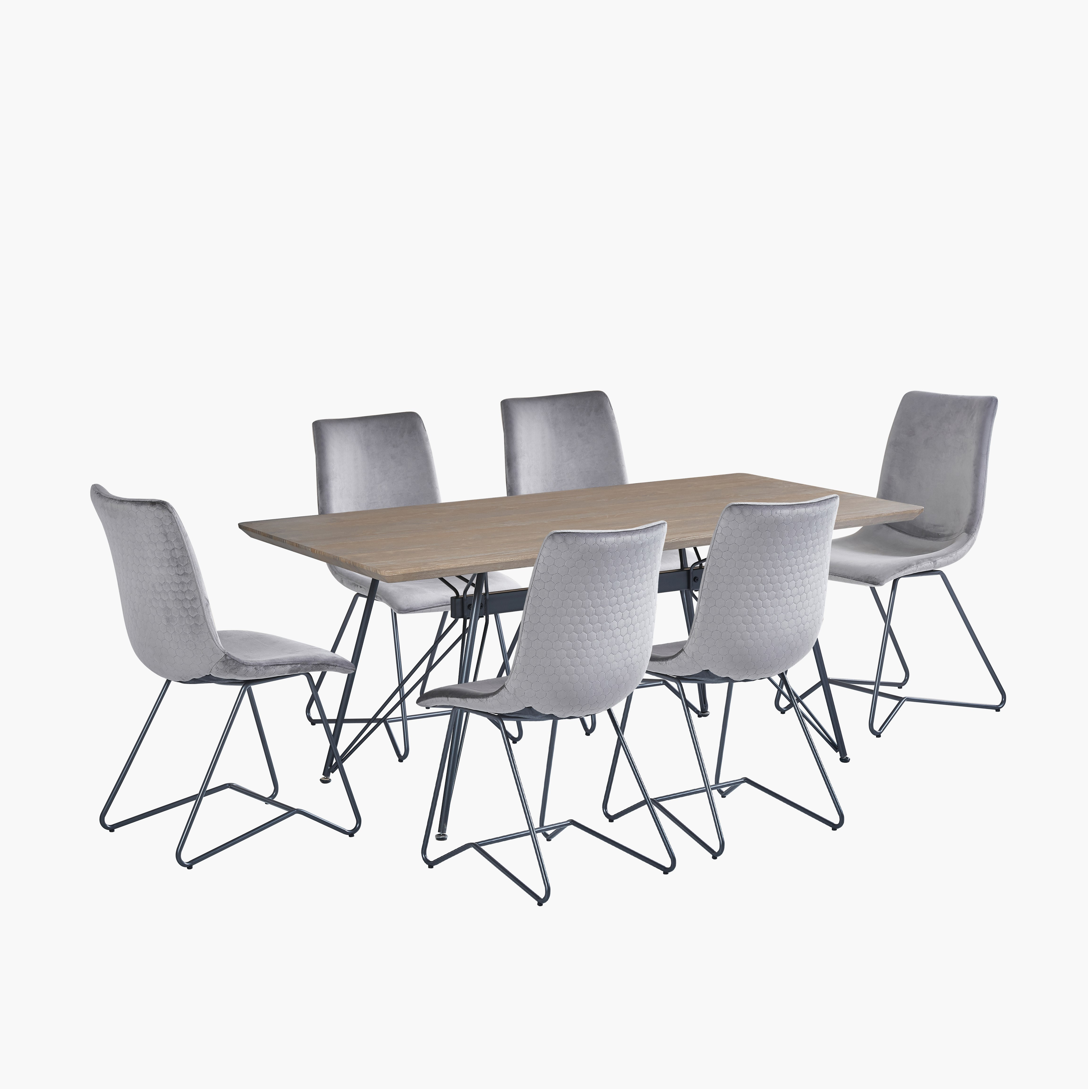 طقم طاولة سفرة 6 مقاعد من ميرو-hbxfurniture-diningtablesandsets-diningsets-sixseater-image-2