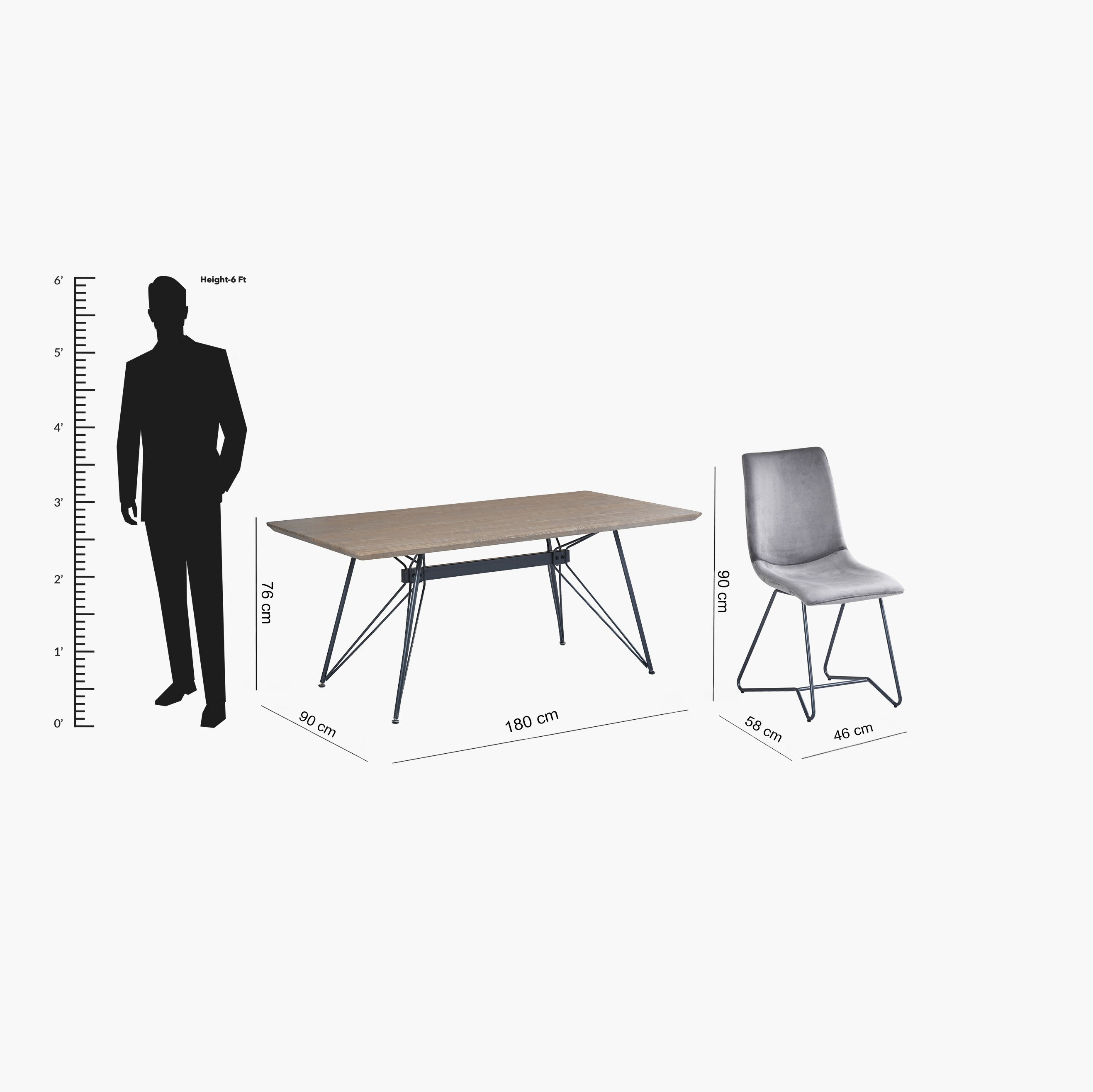طقم طاولة سفرة 6 مقاعد من ميرو-hbxfurniture-diningtablesandsets-diningsets-sixseater-image-6