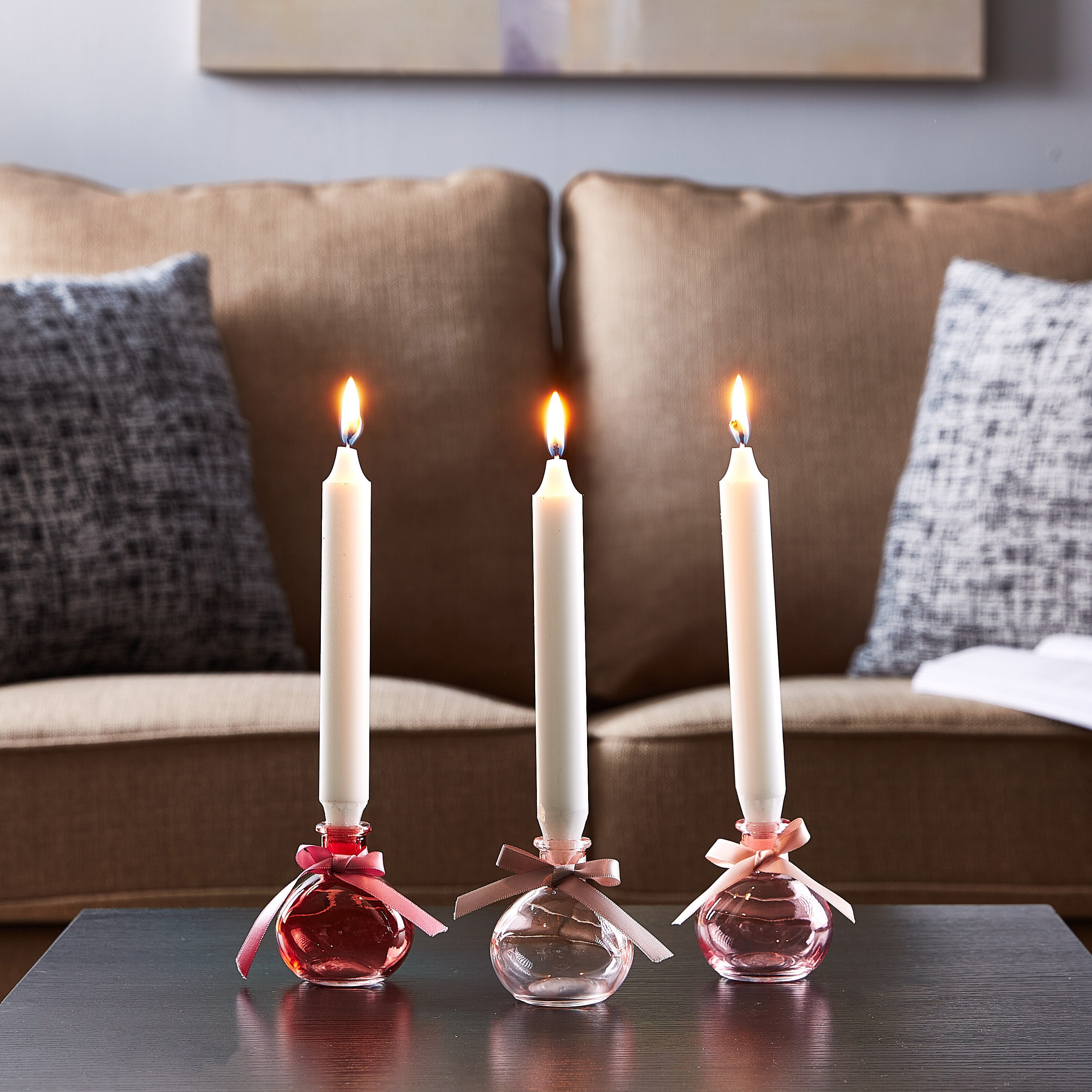 حامل شموع مزيّن من لونا - طقم من 3 قطع-hbxlivingroom-decorandaccessories-candleholders-image-3