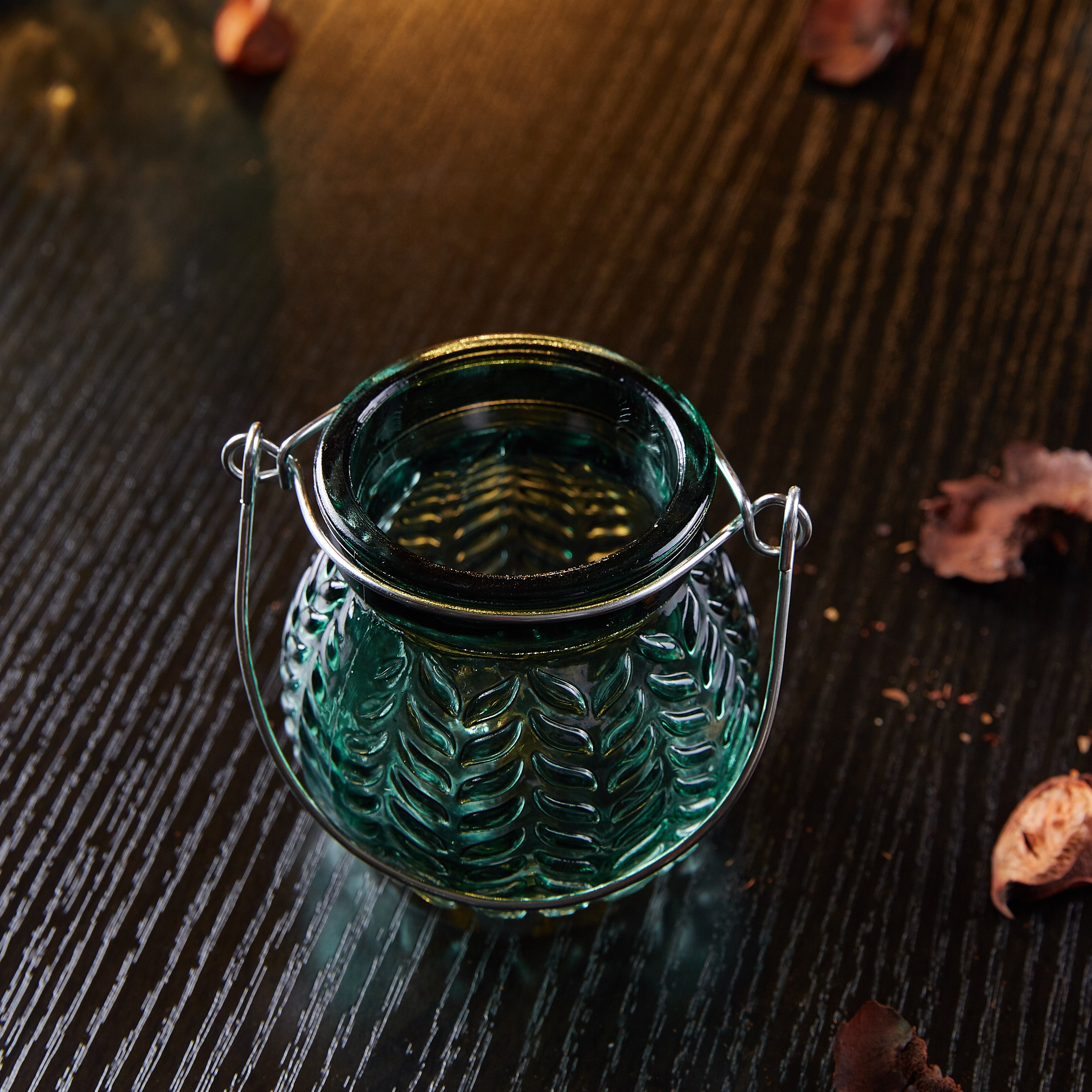 حامل شموع زجاجي مزيّن من أوبال-hbxlivingroom-decorandaccessories-candleholders-image-4