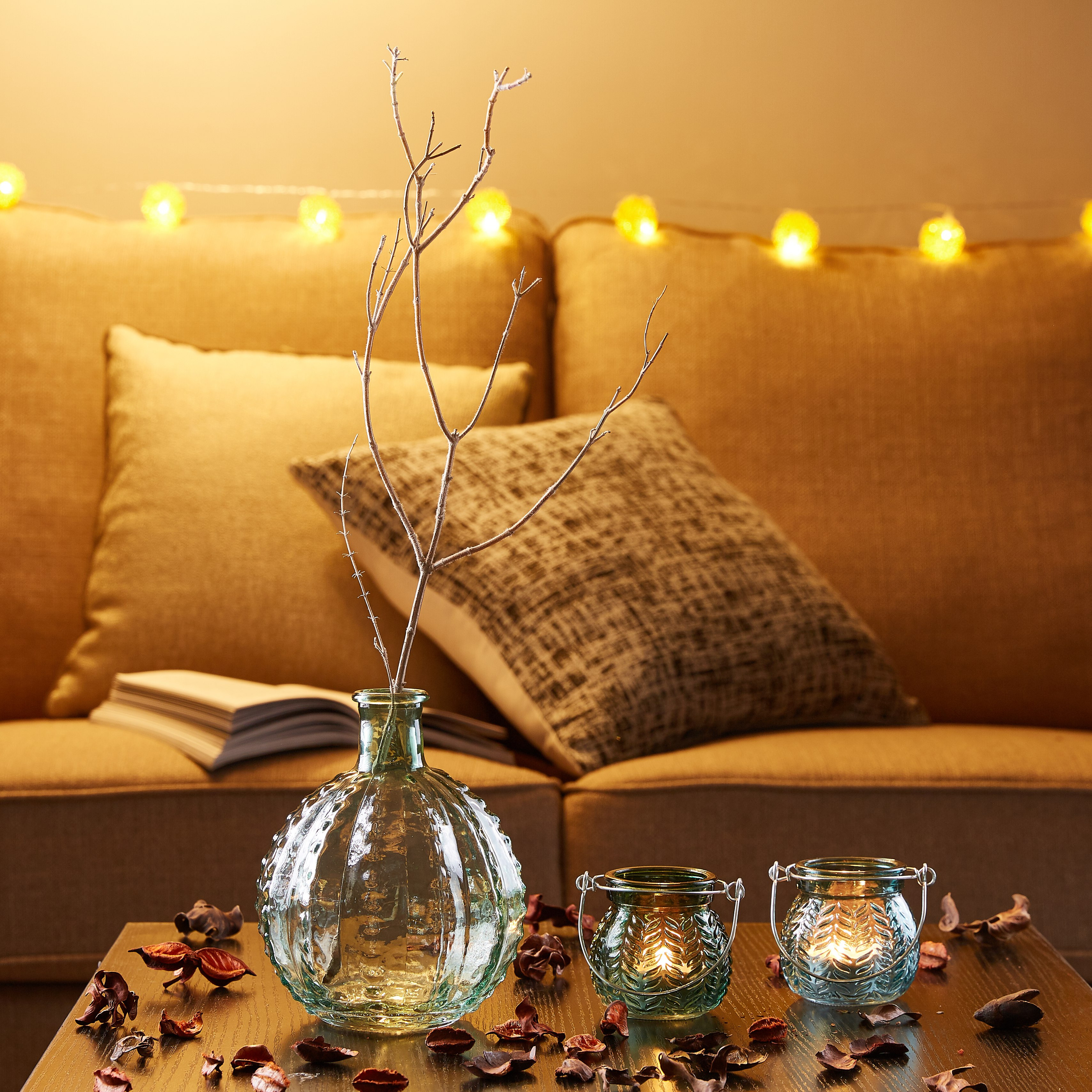 حامل شموع زجاجي مزيّن من أوبال-hbxlivingroom-decorandaccessories-candleholders-image-5