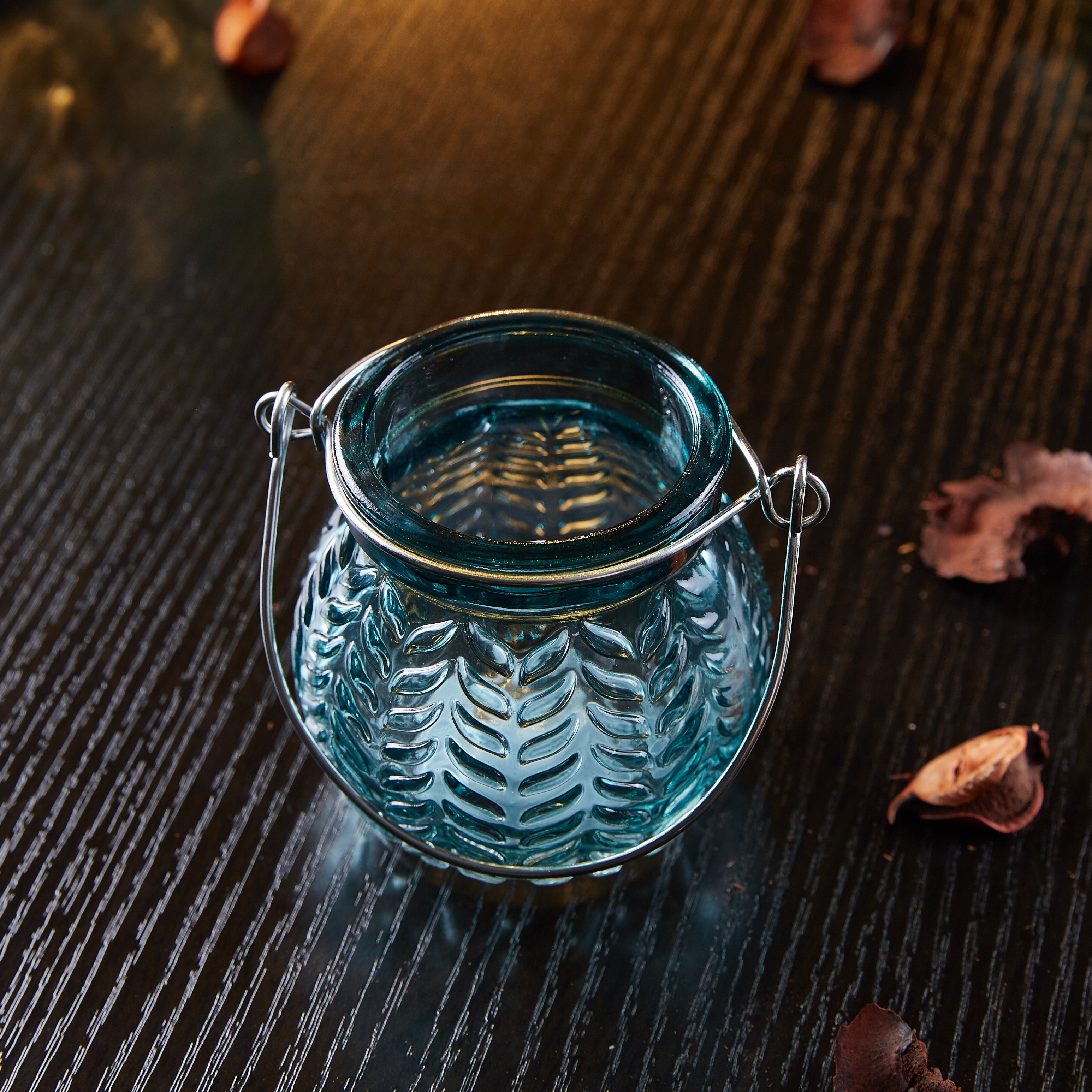 حامل شموع زجاجي مزيّن من أوبال-hbxlivingroom-decorandaccessories-candleholders-image-4