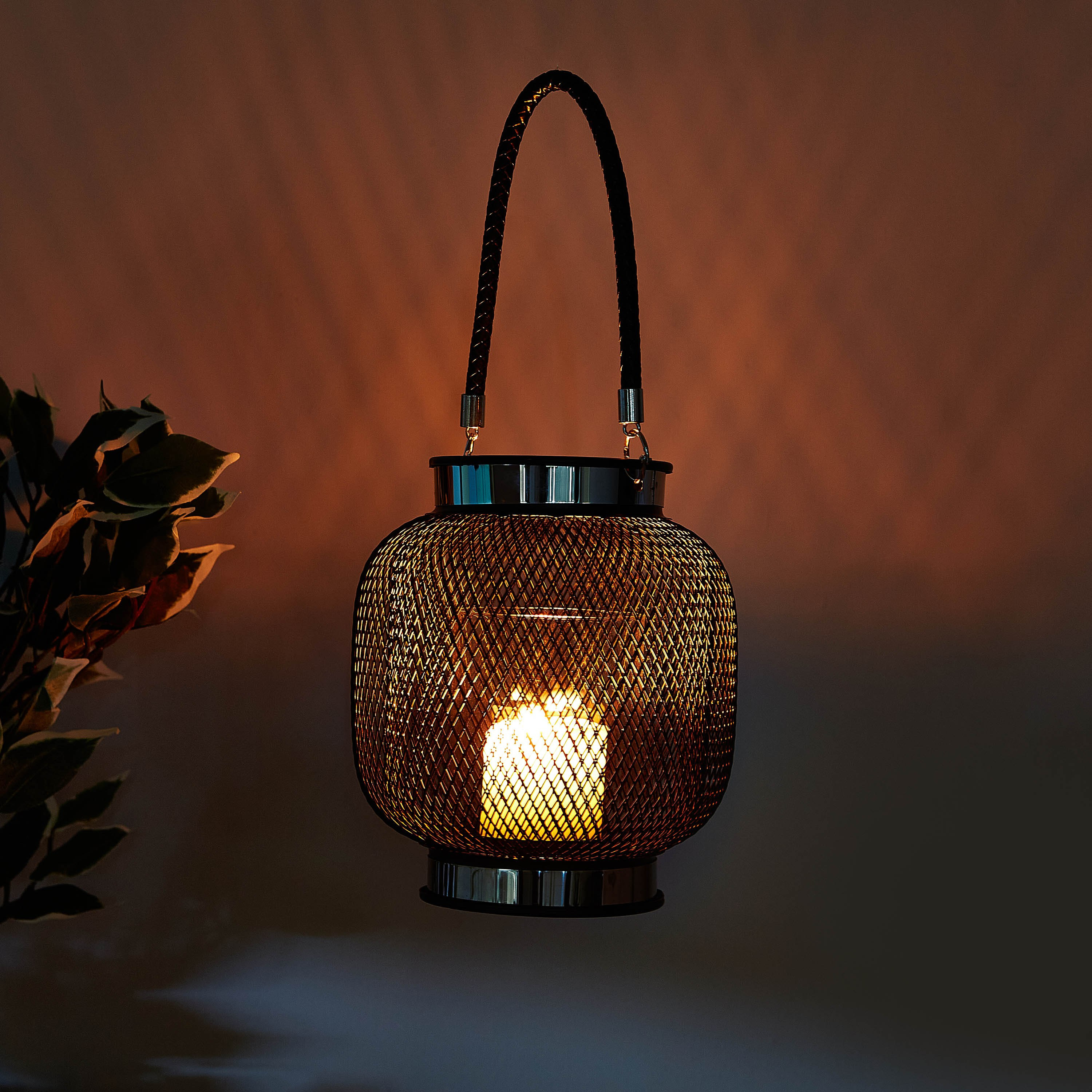 Herald Metallic Lantern with Handle-hbxdecorandfurnishings-homeaccessories-lanterns-image-3