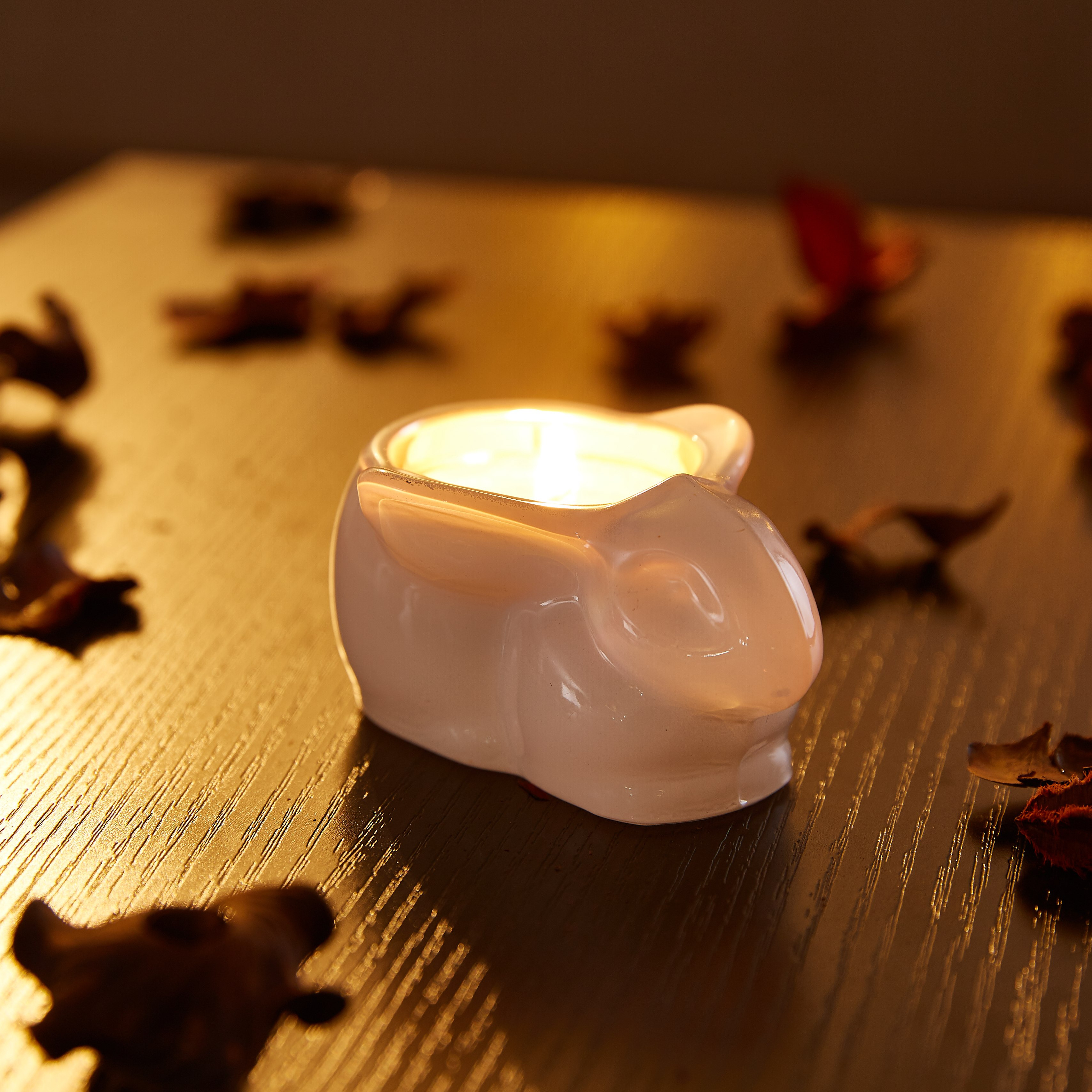حامل شموع صغيرة زجاجي على شكل أرنب-hbxlivingroom-decorandaccessories-candleholders-image-1