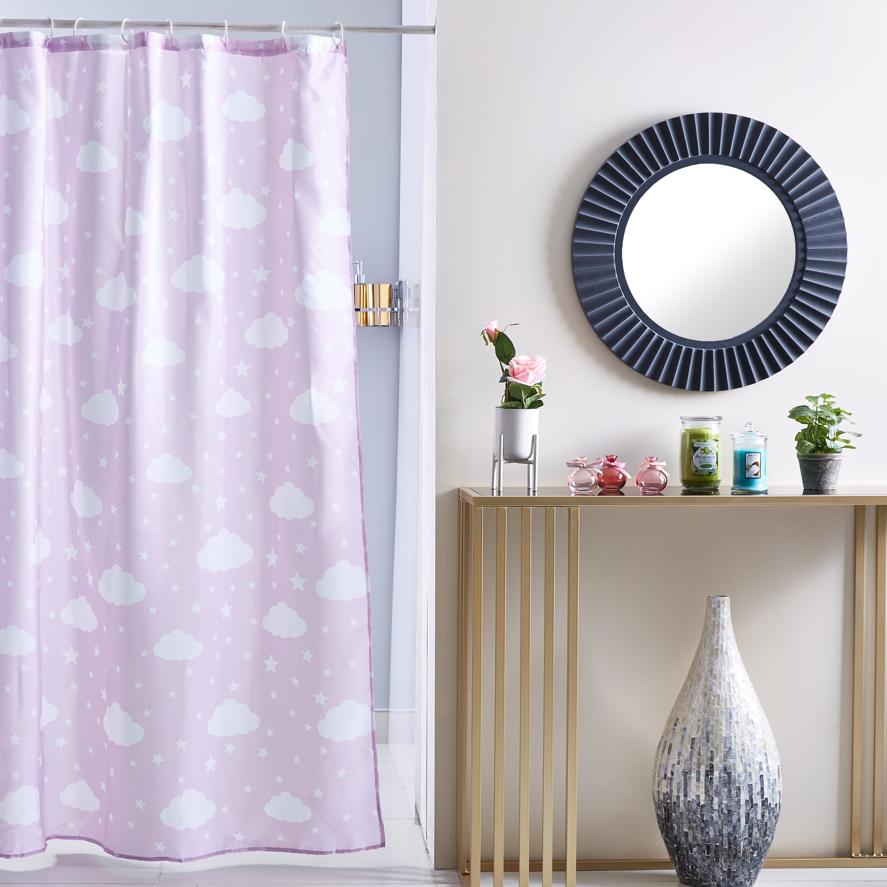 Velvetflock Decorative Wall Mirror - 63 cm-PROMO_HB_AE_B1G1_250925-image-4