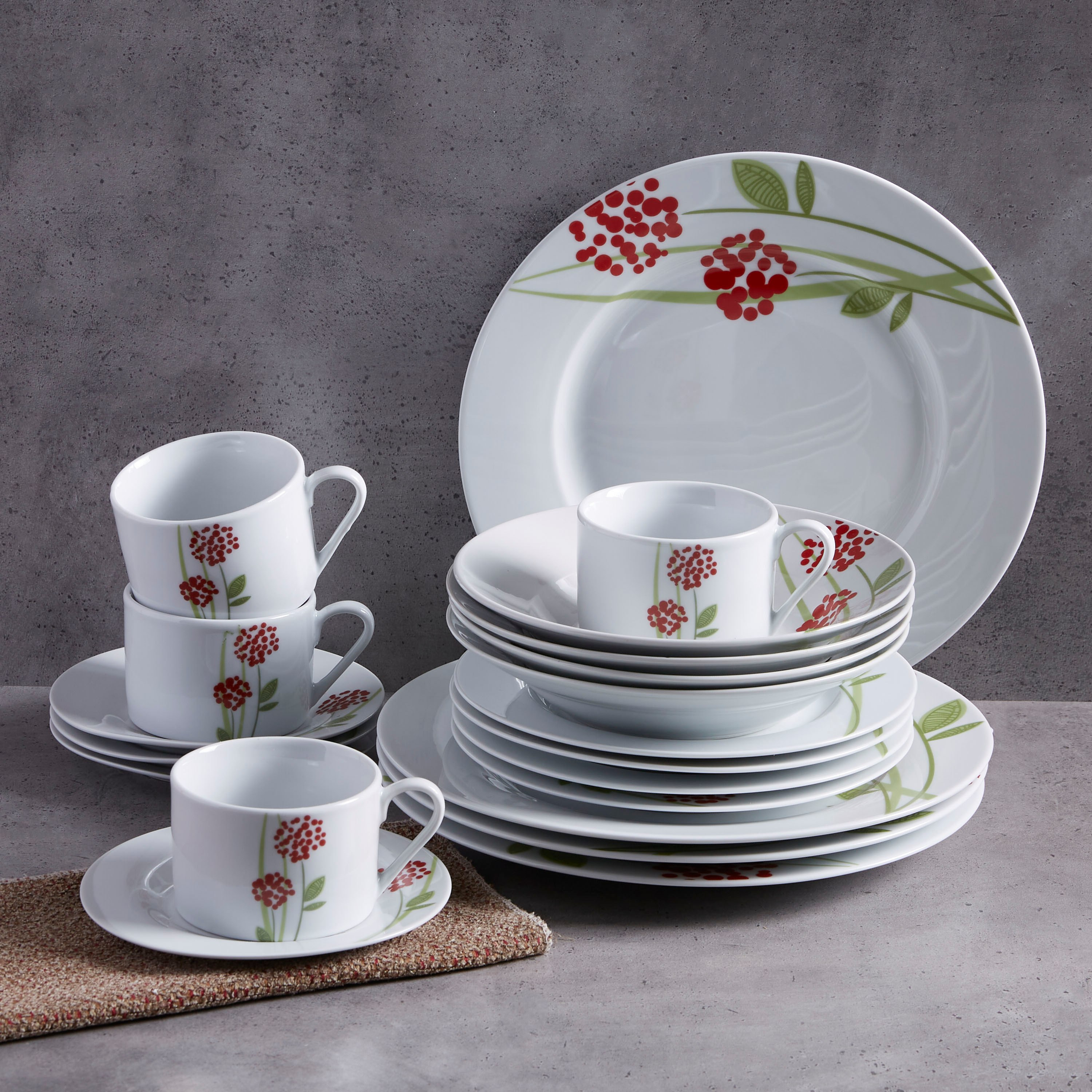 طقم مستلزمات مائدة بورسلين من فيست فلورال - 20 قطعة-hbxhomeware-hbxkitchen-image-1