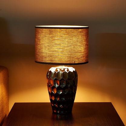 Canis Ceramic Textured Table Lamp - 41 cm