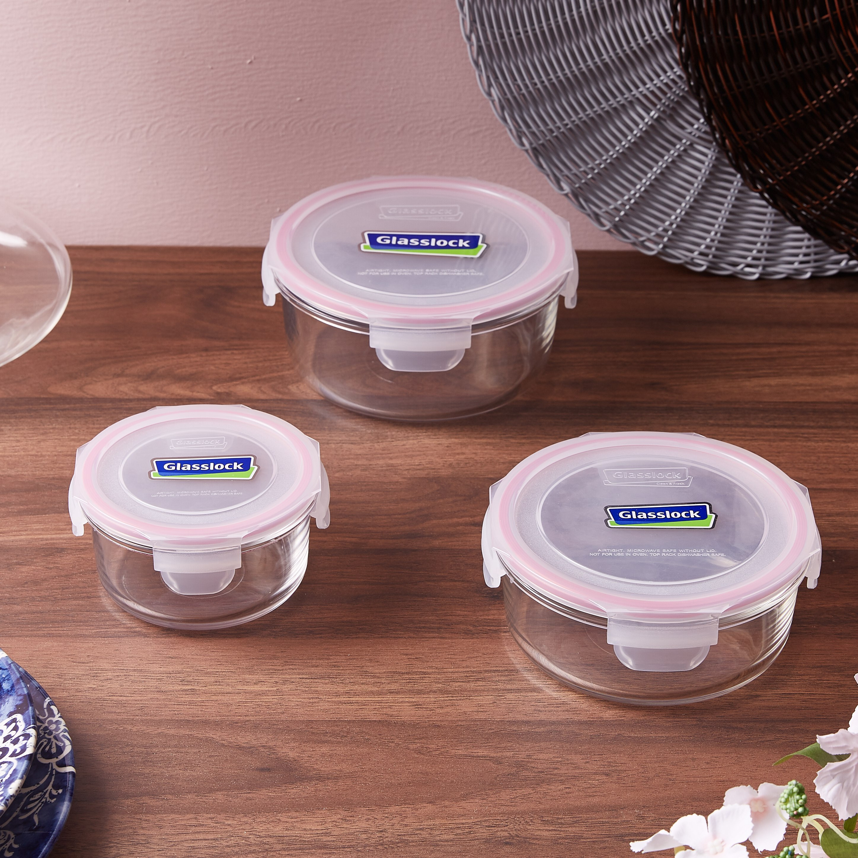 حاويات زجاجية مستديرة من جلاسلوك- طقم من 3 قطع-hbxhomeware-hbxkitchen-image-1