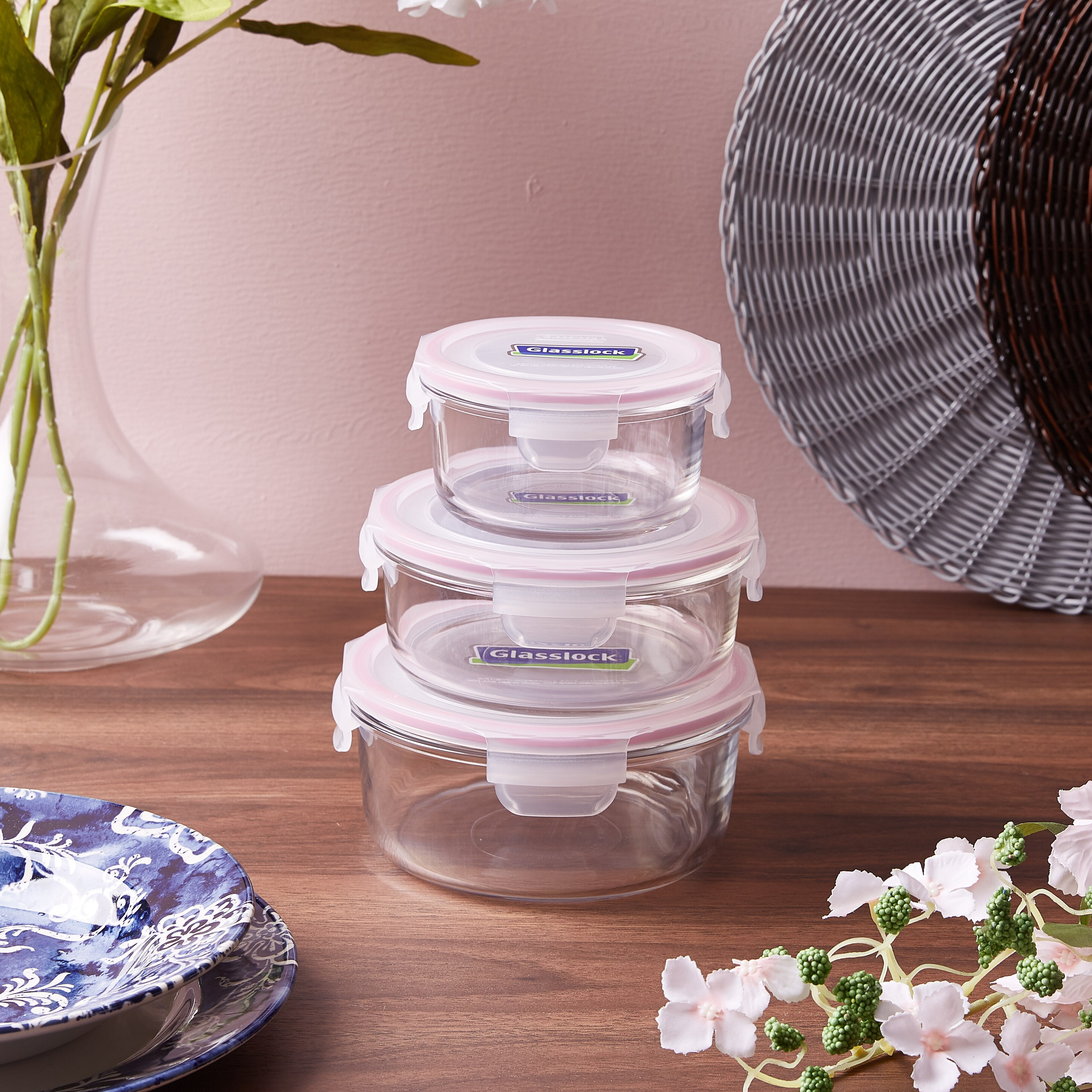 حاويات زجاجية مستديرة من جلاسلوك- طقم من 3 قطع-hbxhomeware-hbxkitchen-image-2