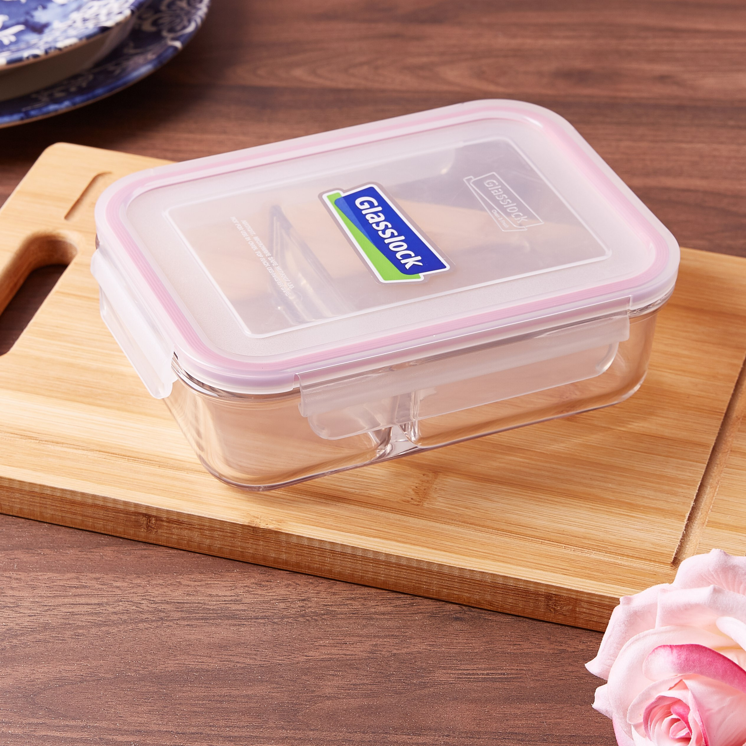 صندوق زجاج مستطيل مع فاصل (ثنائي) من جلاسلوك- 920 مل-hbxhomeware-hbxkitchen-image-1