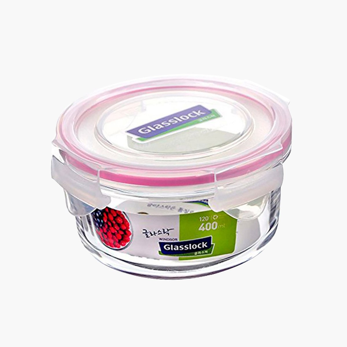 Buy Glasslock Round Glass Box with Cliplock Lid - 400 ml Online in UAE ...