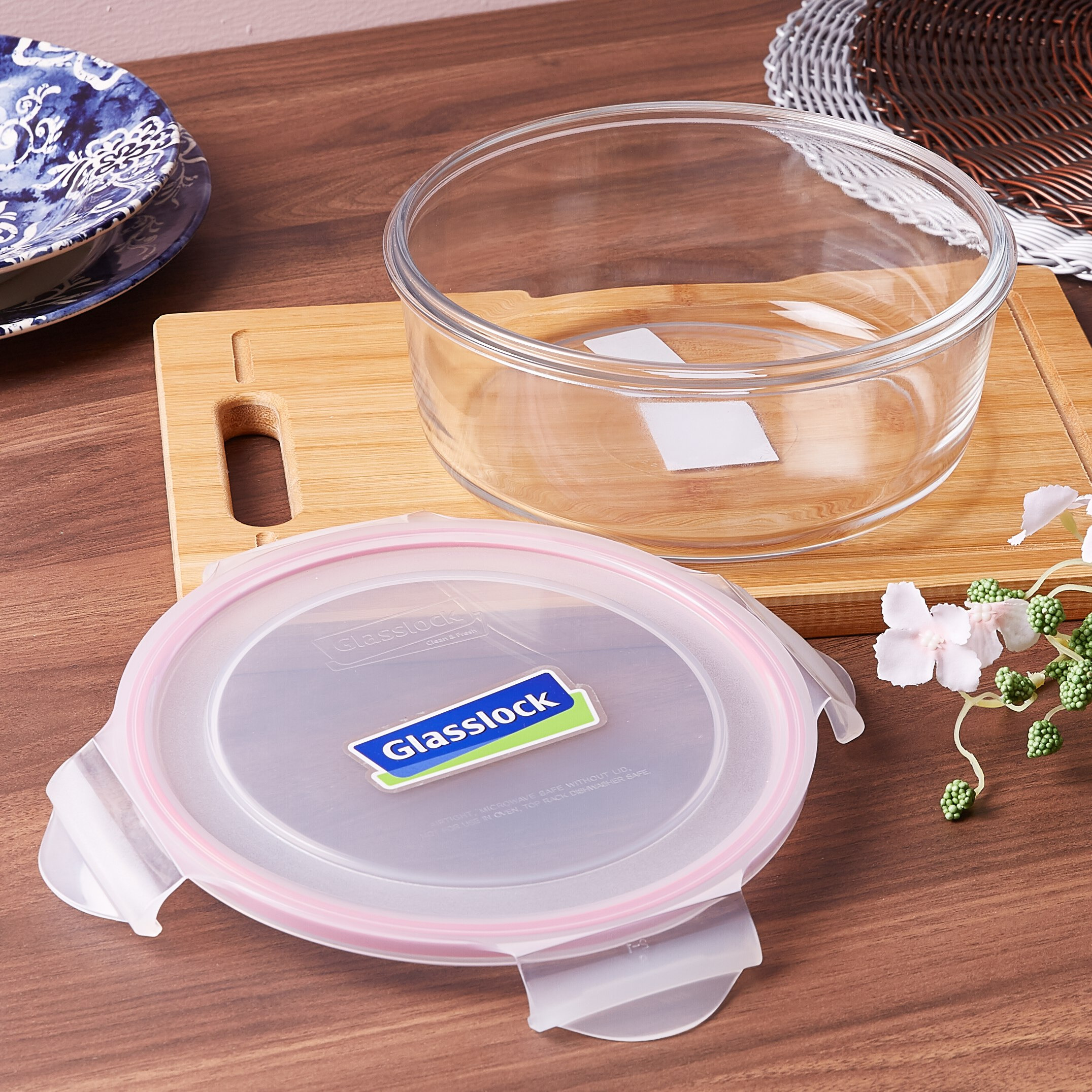 صندوق زجاجي مستدير بغطاء بمشبك من جلاسلوك - 2050 مل-hbxhomeware-hbxkitchen-image-2