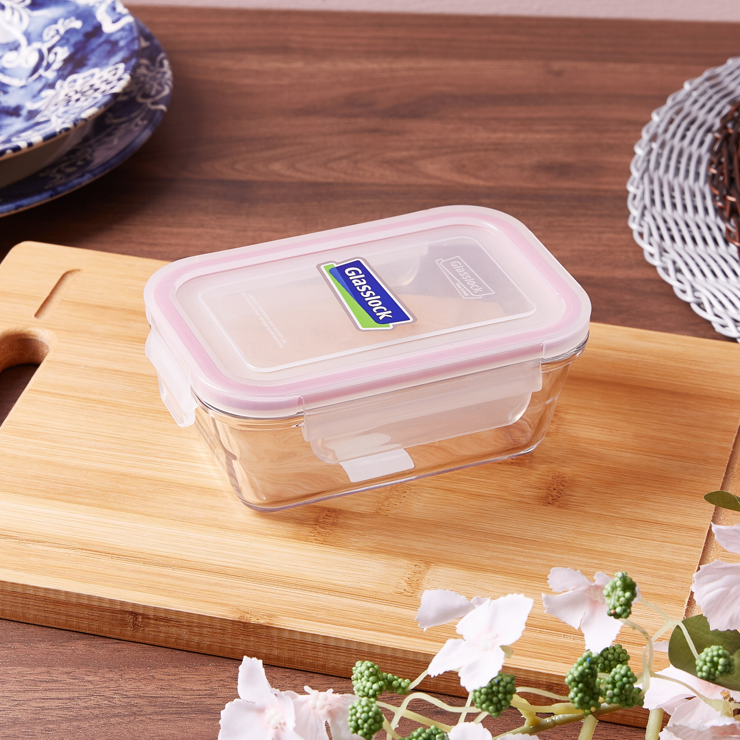 Glasslock Rectangular Stream Lined Glass Box - 450 ml-hbxhomeware-hbxkitchen-image-1