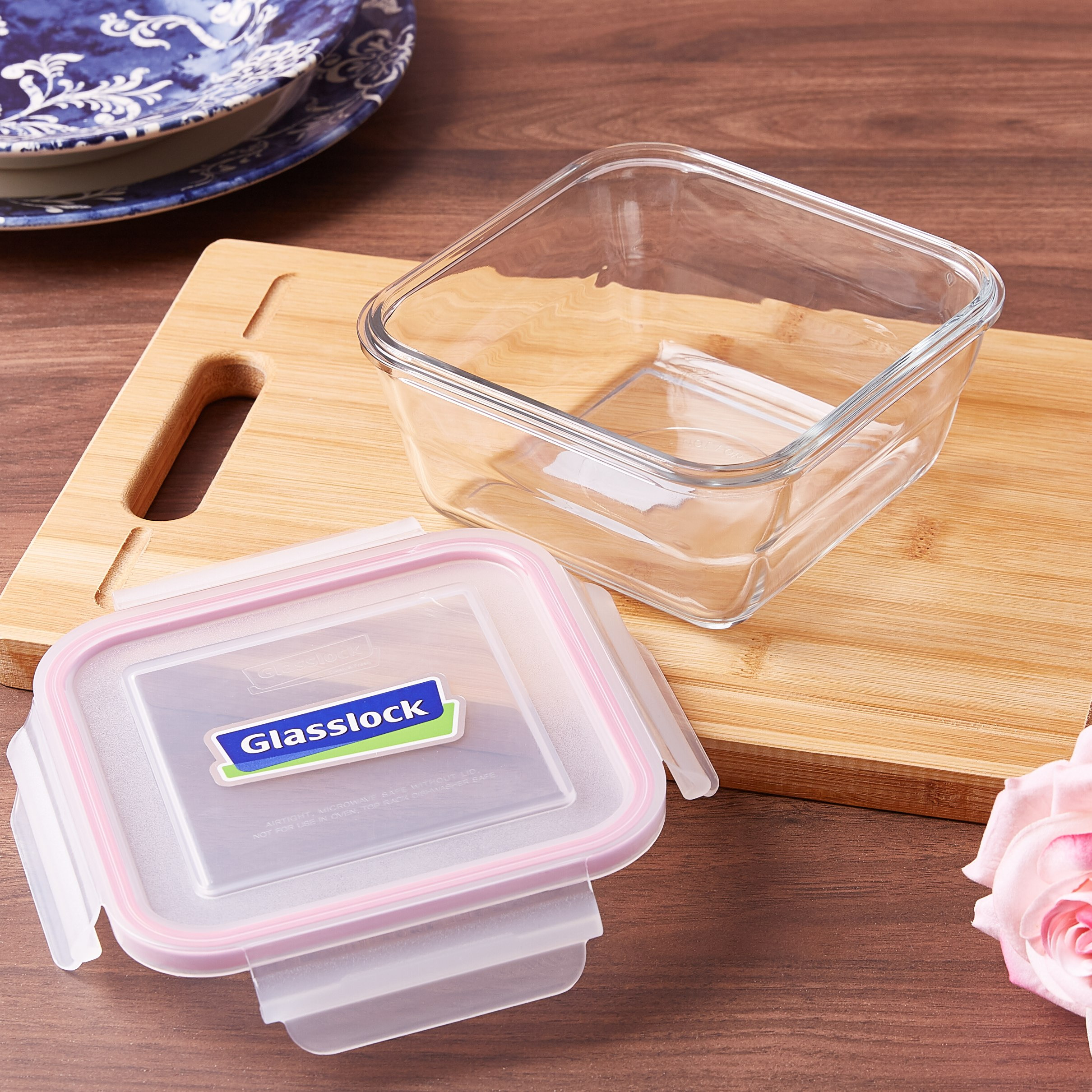 Glasslock Rectangular Stream Lined Glass Box - 900 ml-hbxhomeware-hbxkitchen-image-2