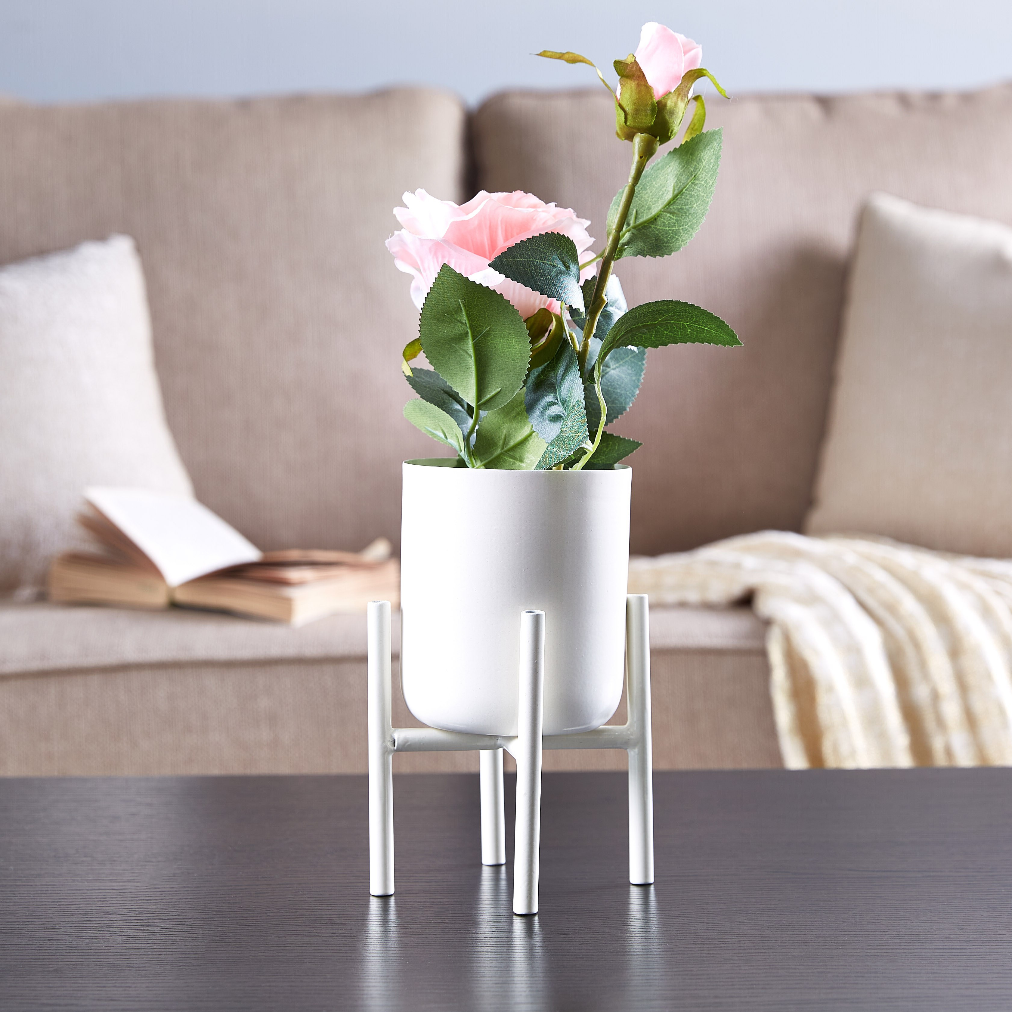 إصيص زرع جاردينيا معدني-hbxdecorandfurnishings-homeaccessories-artificialflowersandplants-image-3
