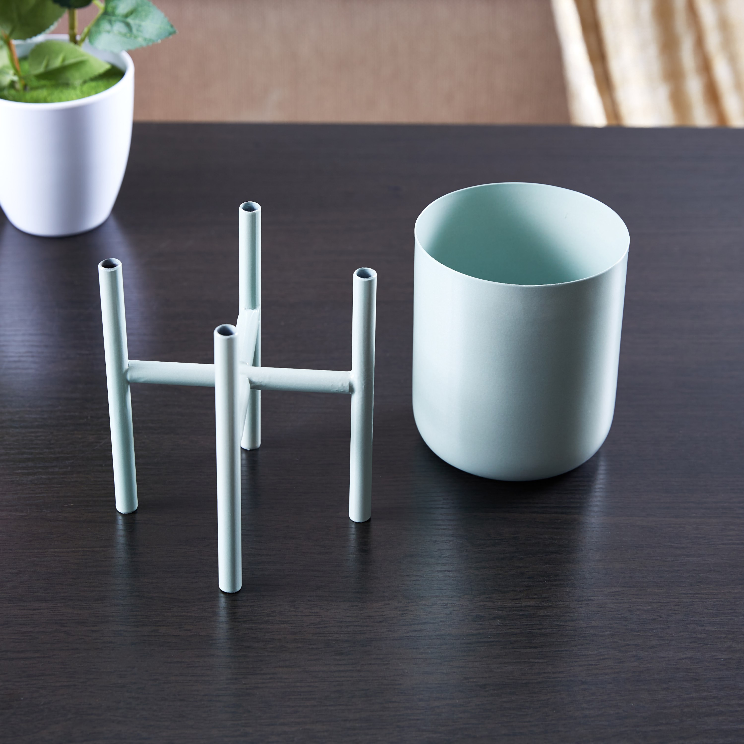 إصيص زرع جاردينيا معدني-hbxdecorandfurnishings-homeaccessories-artificialflowersandplants-image-2