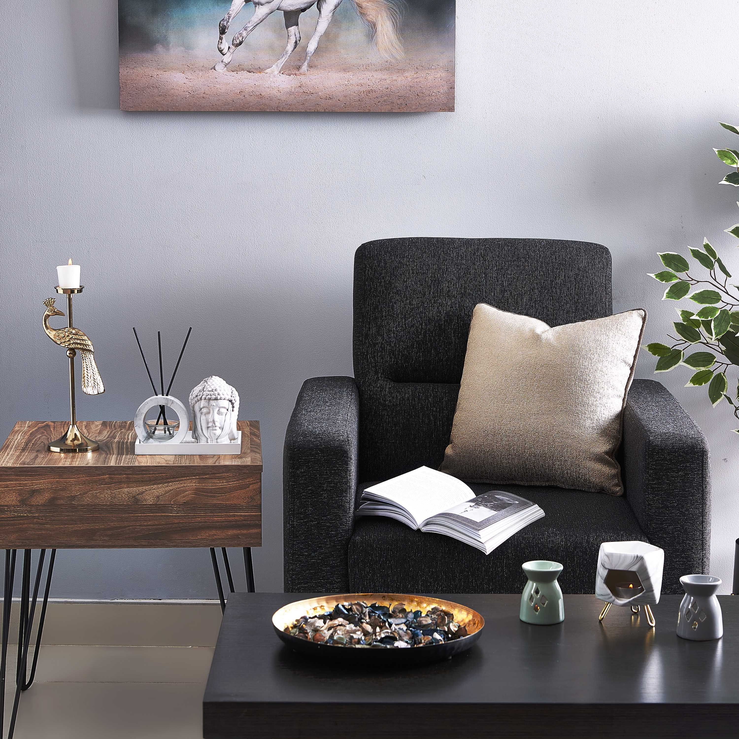 حامل شموع صغيرة مزين بتصميم طاووس-hbxlivingroom-decorandaccessories-candleholders-image-4