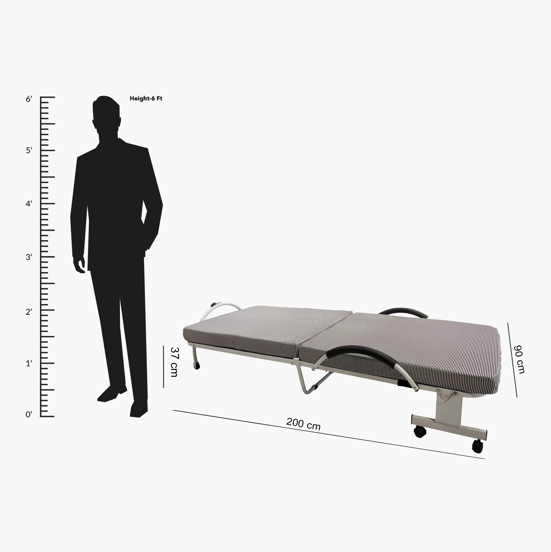 Buy Buttercup Single Foldable Guest Bed with Mattress