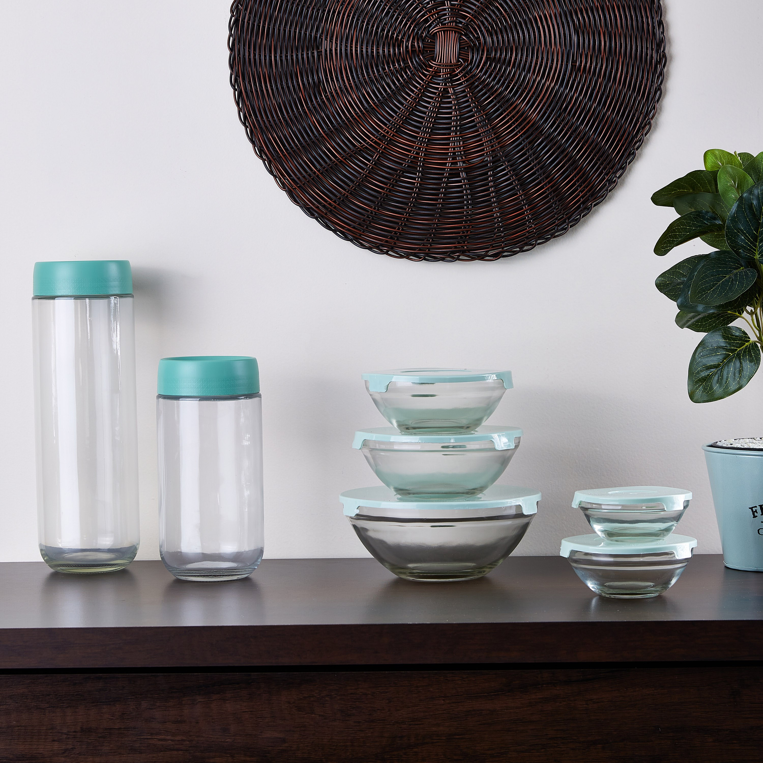 طقم وعاء زجاجي بغطاء 5 قطع من برايم-hbxdecorandfurnishings-tabletop-serveware-image-4