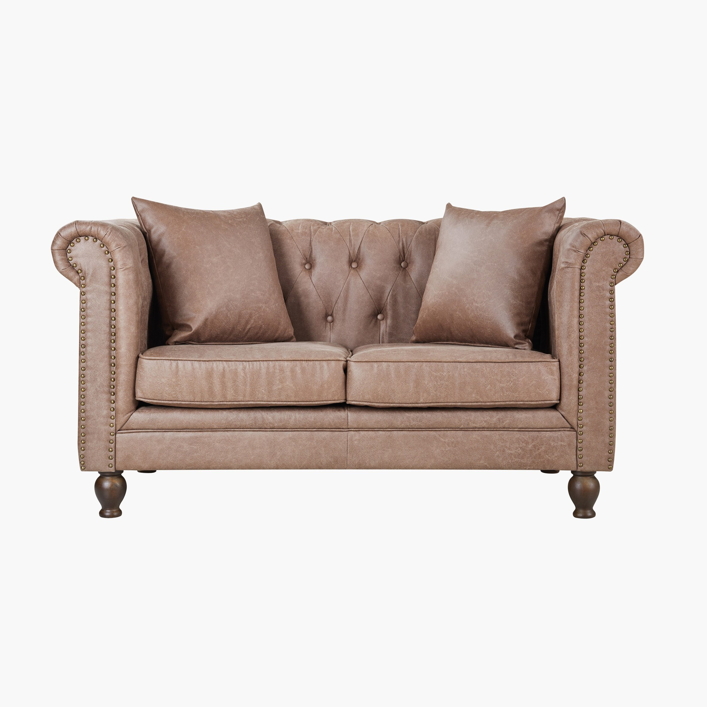 كنبة قماشية بمظهر جلدي مقعدين ووسادتين من صوفيا-hbxlivingroom-sofasandarmchairs-sofas-image-1