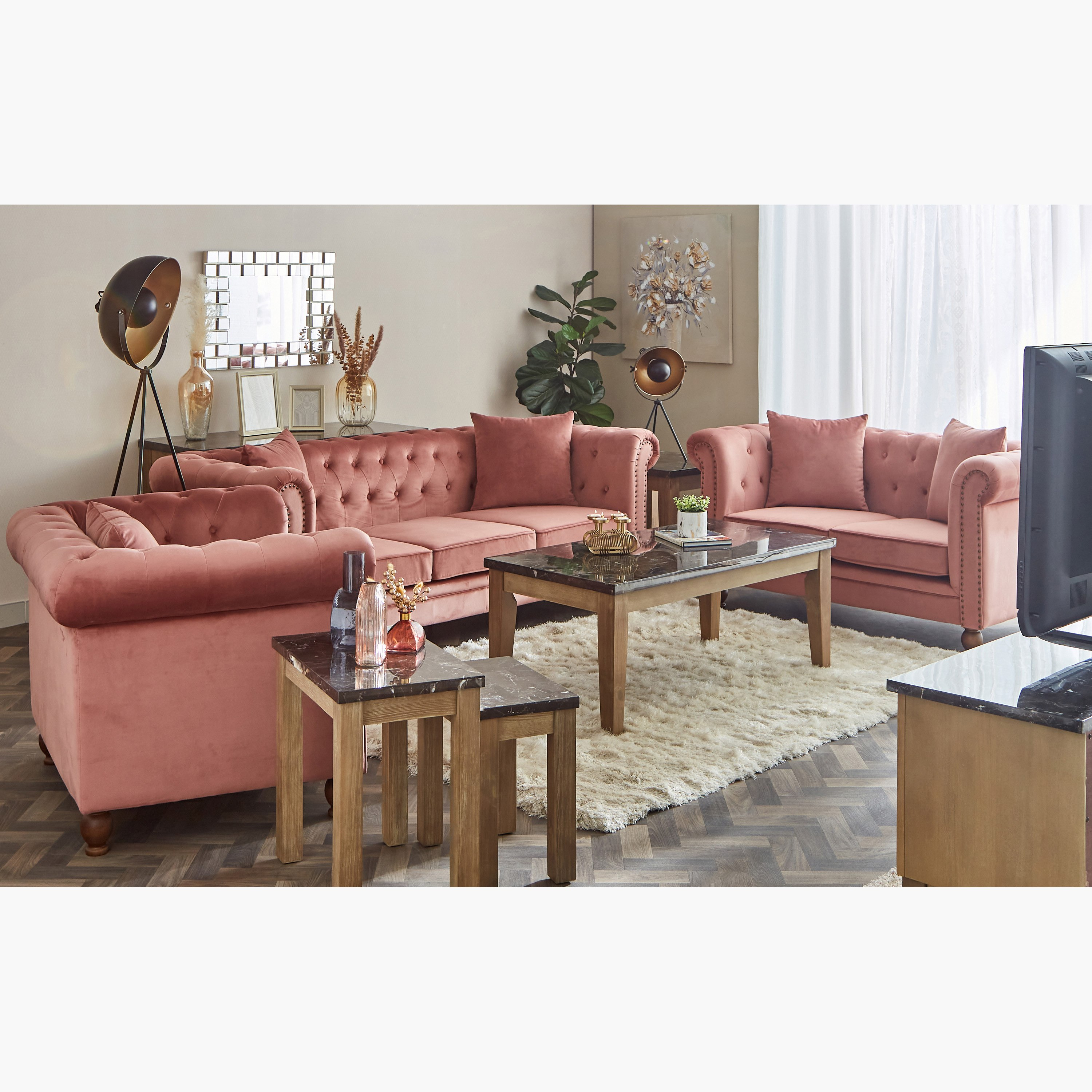 كنبة مخمل معنقدة مقعدين مع وسادتين من صوفيا-hbxlivingroom-sofasandarmchairs-sofas-image-6