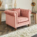 Sofia Tufted Velvet Armchair with Cushion-Sofas-thumbnailMobile-1