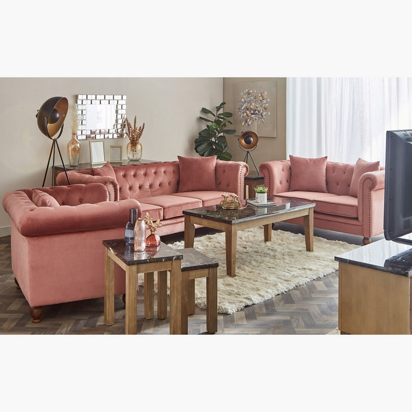 Sofia Tufted Velvet Armchair with Cushion-Sofas-image-5