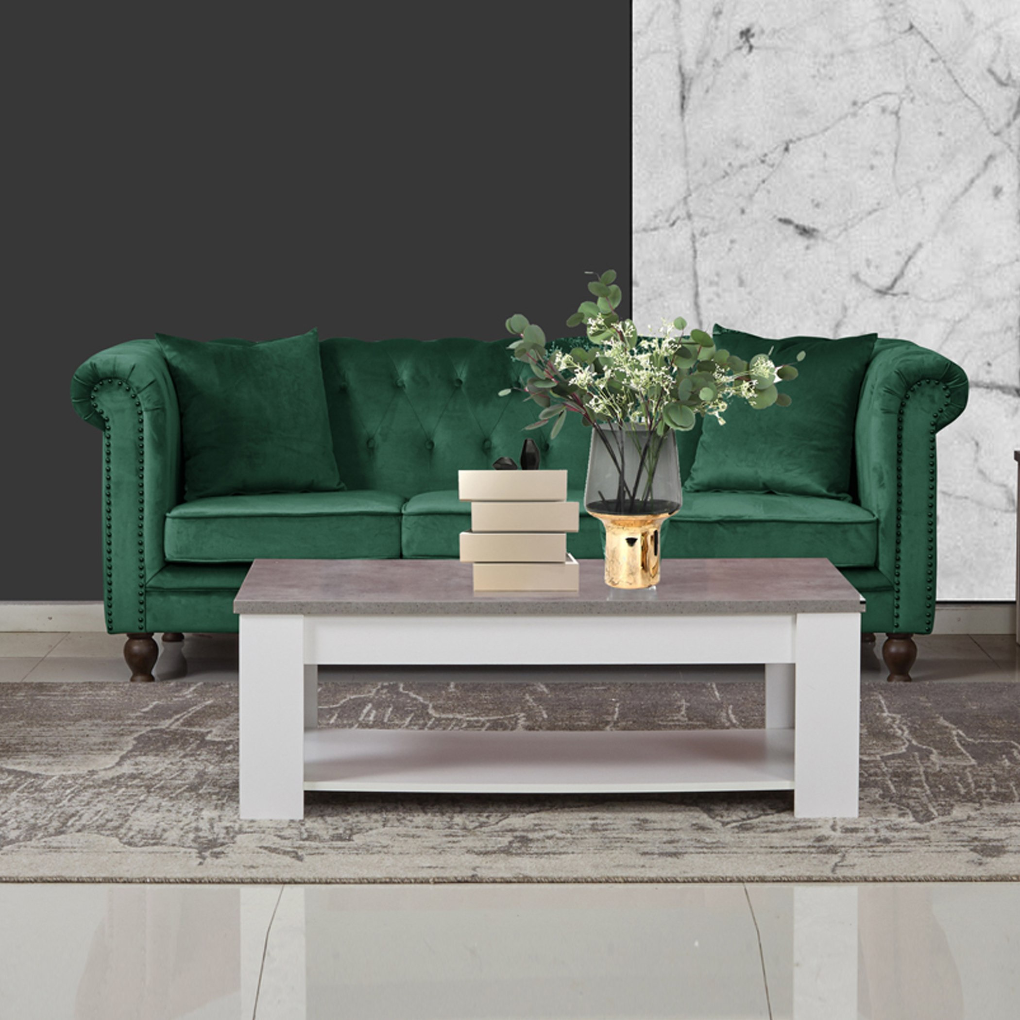 كنبة مخمليّة معنقدة 3 مقاعد مع وسادتين من صوفيا-hbxlivingroom-sofasandarmchairs-sofas-image-1