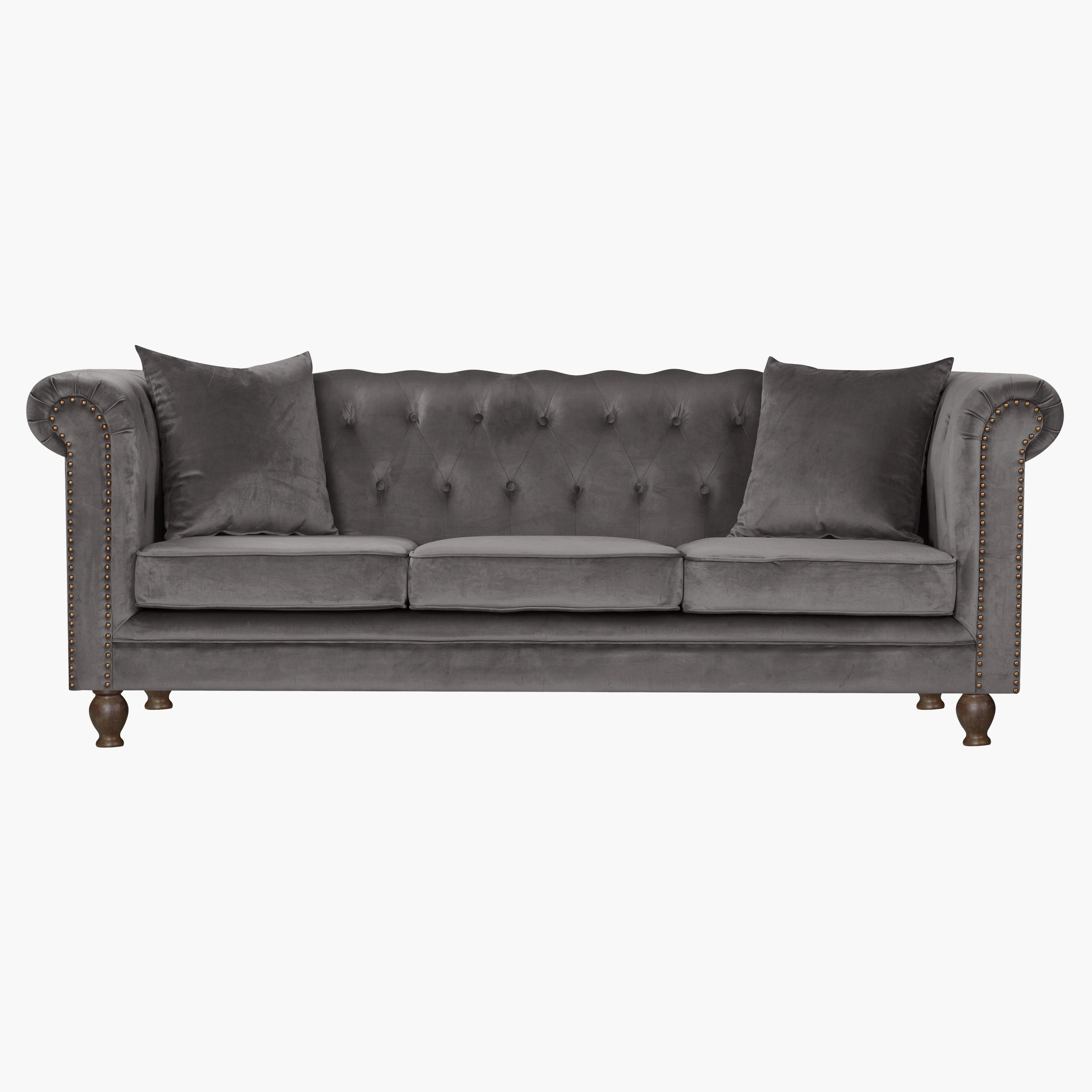 كنبة مخمليّة معنقدة مقعدين مع 3 وسائد من صوفيا-hbxlivingroom-sofasandarmchairs-sofas-image-1