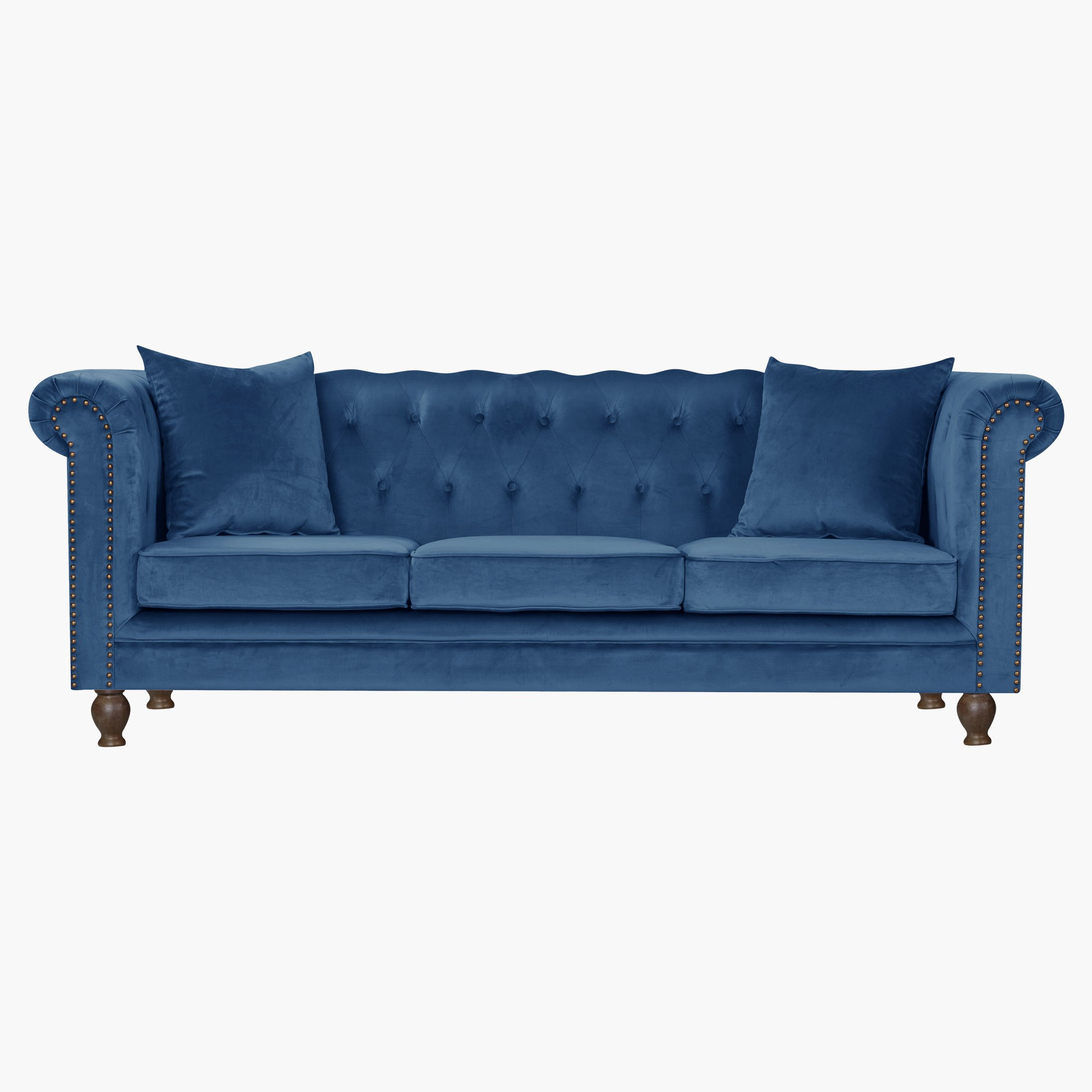 كنبة معنقدة مخمليّة 3 مقاعد مع وسادتين من صوفيا-hbxlivingroom-sofasandarmchairs-sofas-image-1
