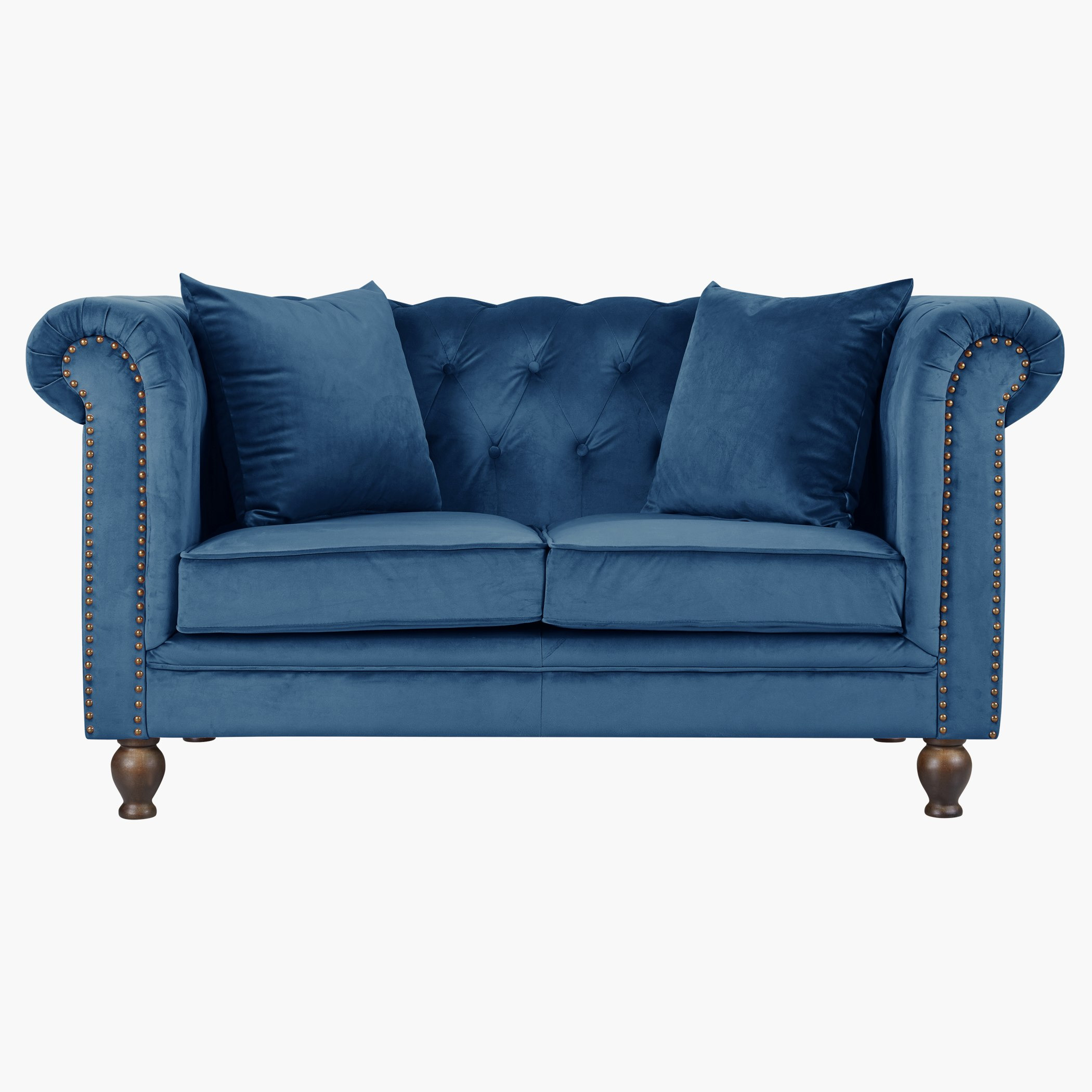 كنبة معنقدة مخمليّة مقعدين مع وسادتين من صوفيا-hbxlivingroom-sofasandarmchairs-sofas-image-1