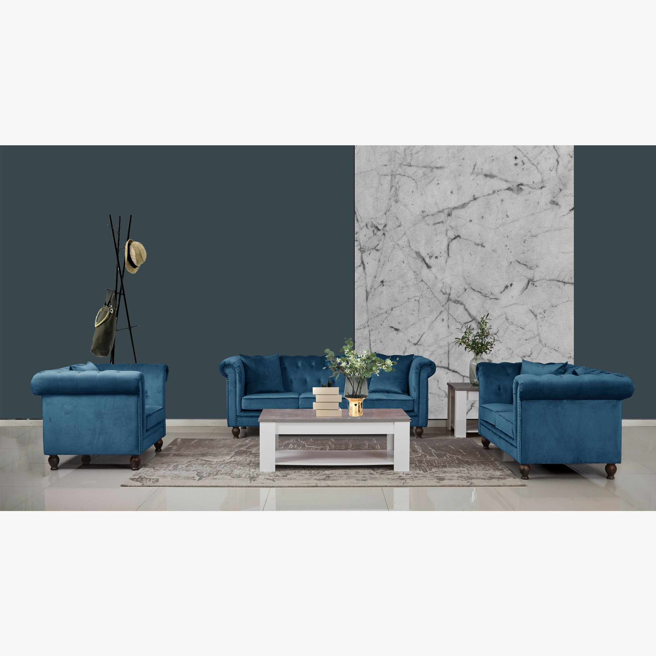 كنبة معنقدة مخمليّة مقعد واحد مع وسادة من صوفيا-hbxlivingroom-sofasandarmchairs-sofas-image-6