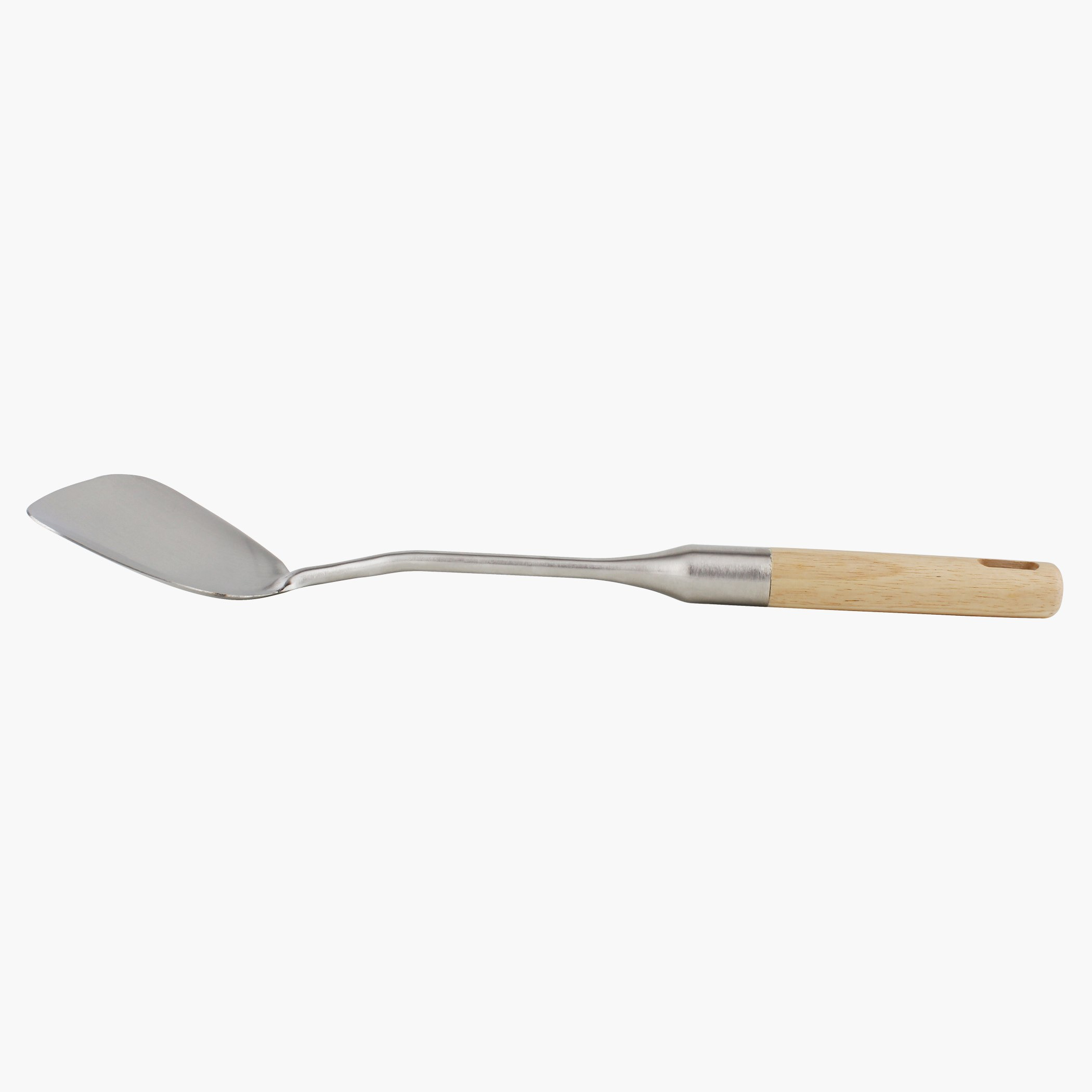 مغرفة ستانلس ستيل مسطحة بمقبض خشبي-hbxhomeware-hbxkitchen-image-3