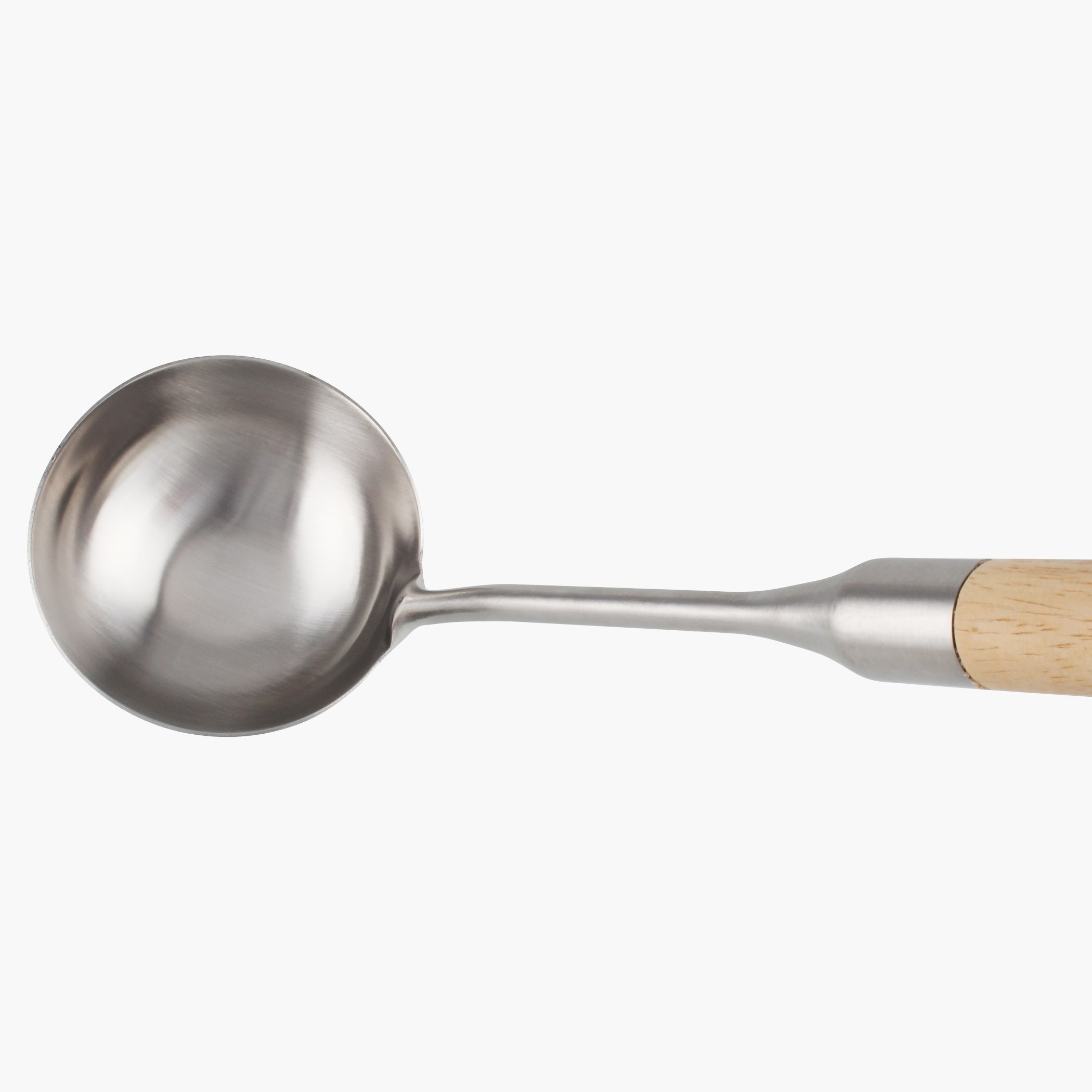 مغرفة مقعرة ستانلس ستيل بمقبض خشب-hbxhomeware-hbxkitchen-image-2