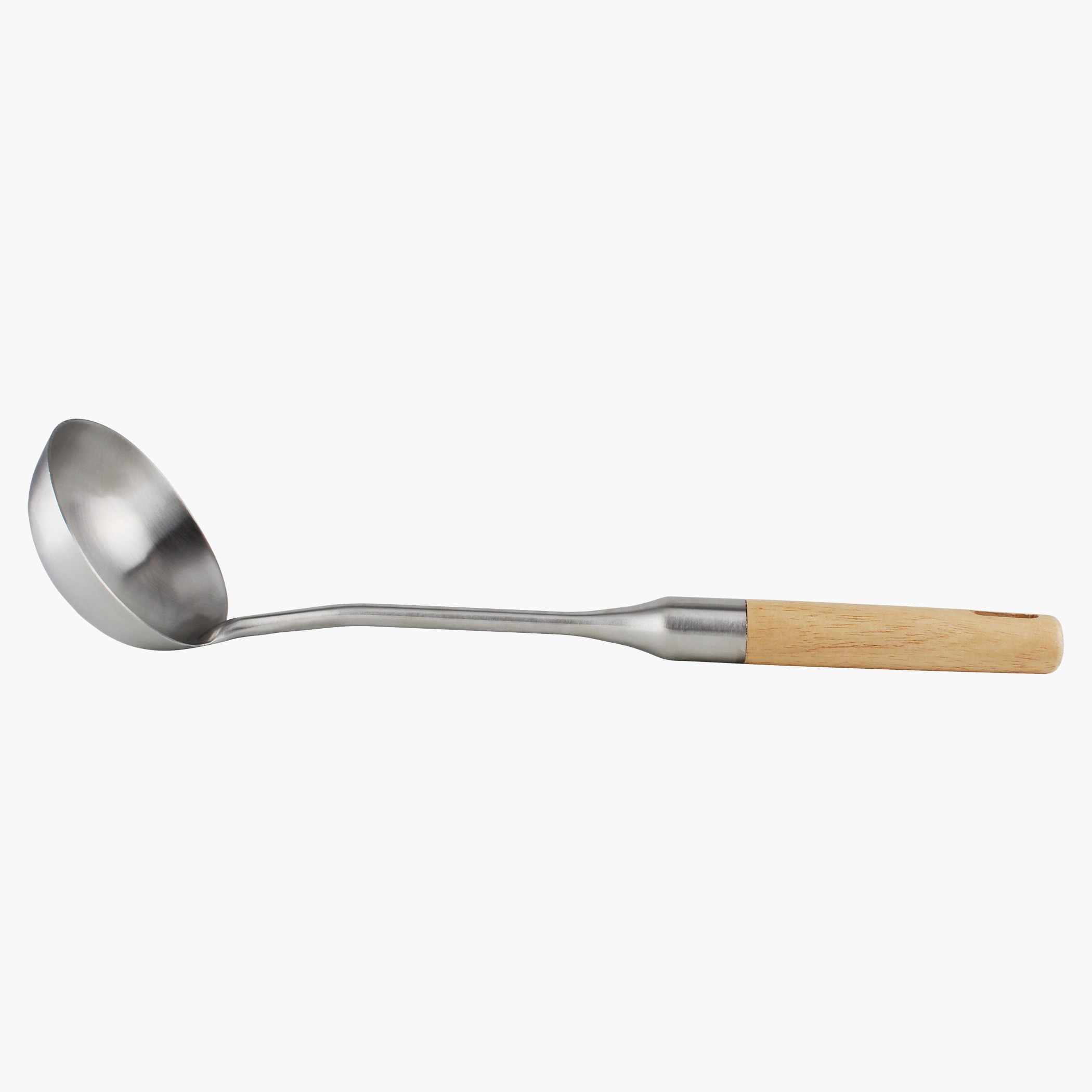 مغرفة مقعرة ستانلس ستيل بمقبض خشب-hbxhomeware-hbxkitchen-image-3