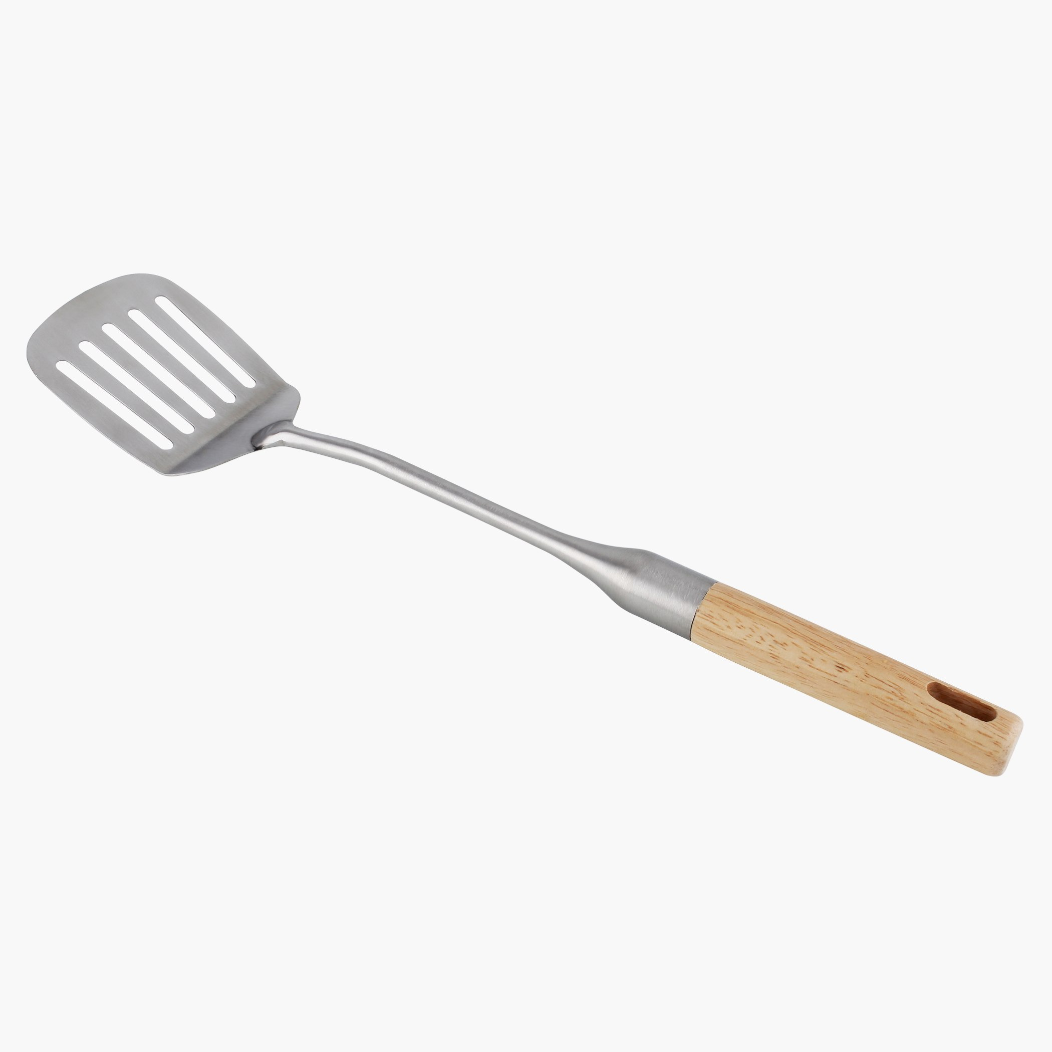 Berger Stainless Steel Slotted Turner with Rubberwood Handle-hbxhomeware-hbxkitchen-image-1